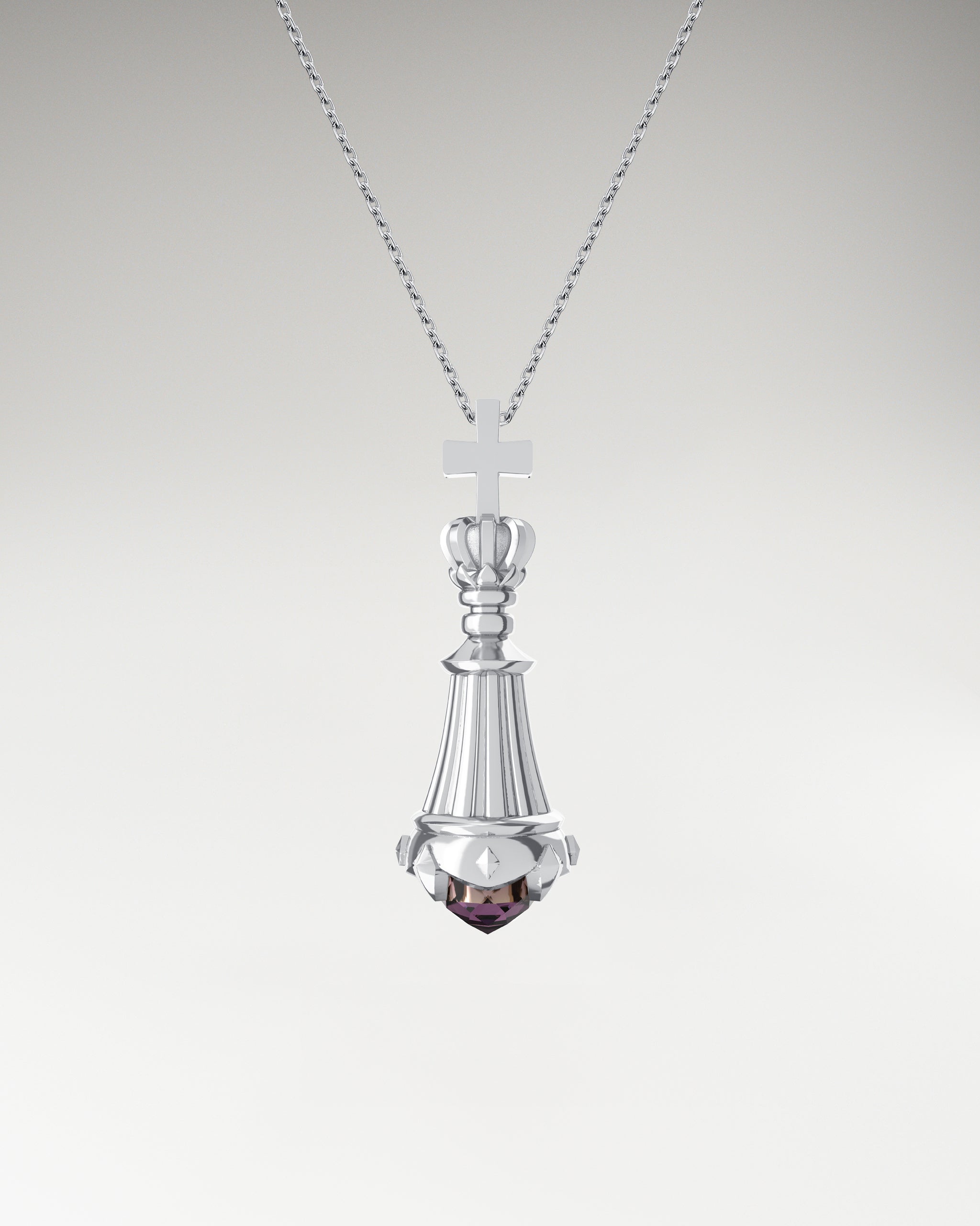 Collier pendentif The King en or avec spinelle