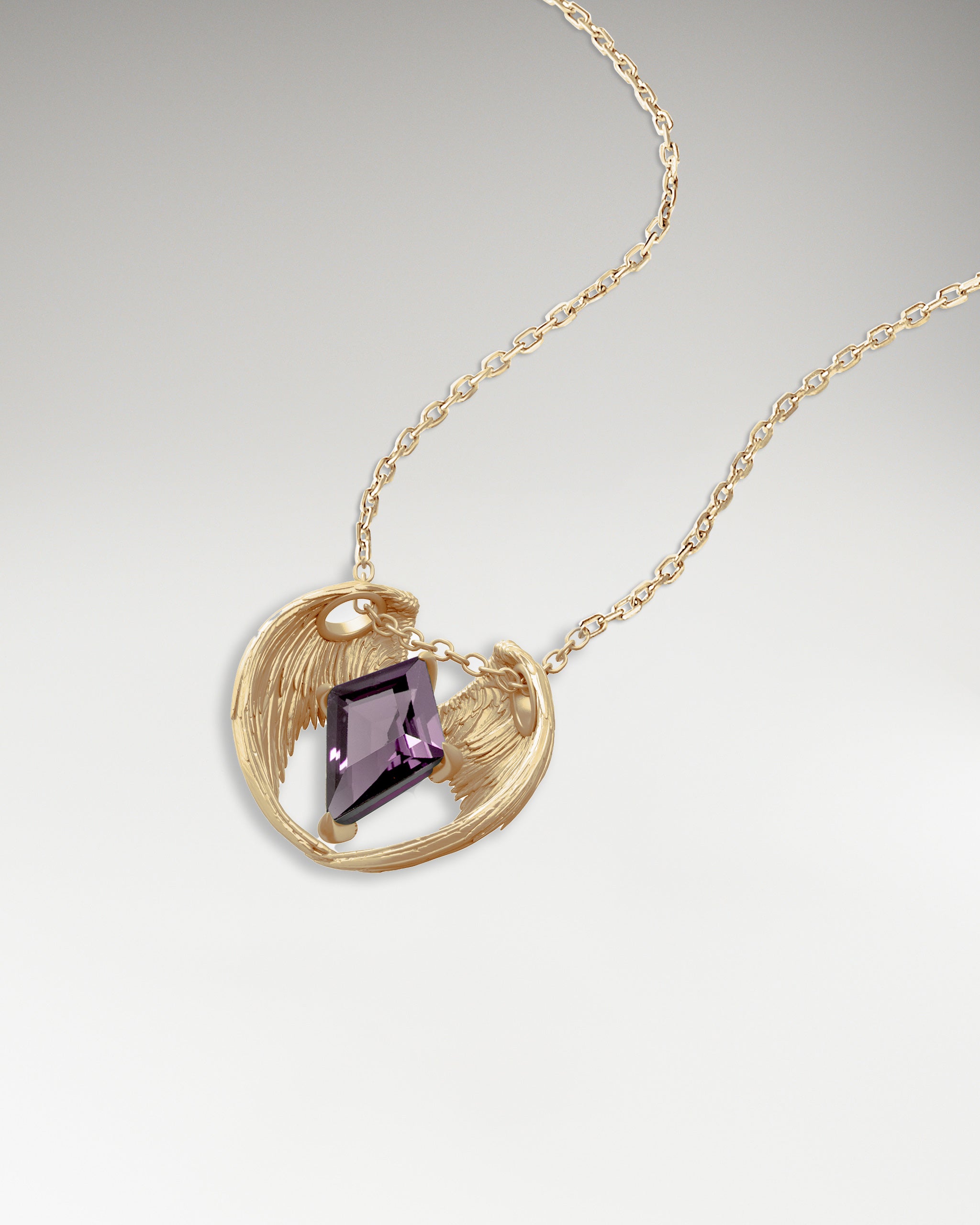 ゴールドとダース・ベイダー スピネルの騎士の翼ペンダント