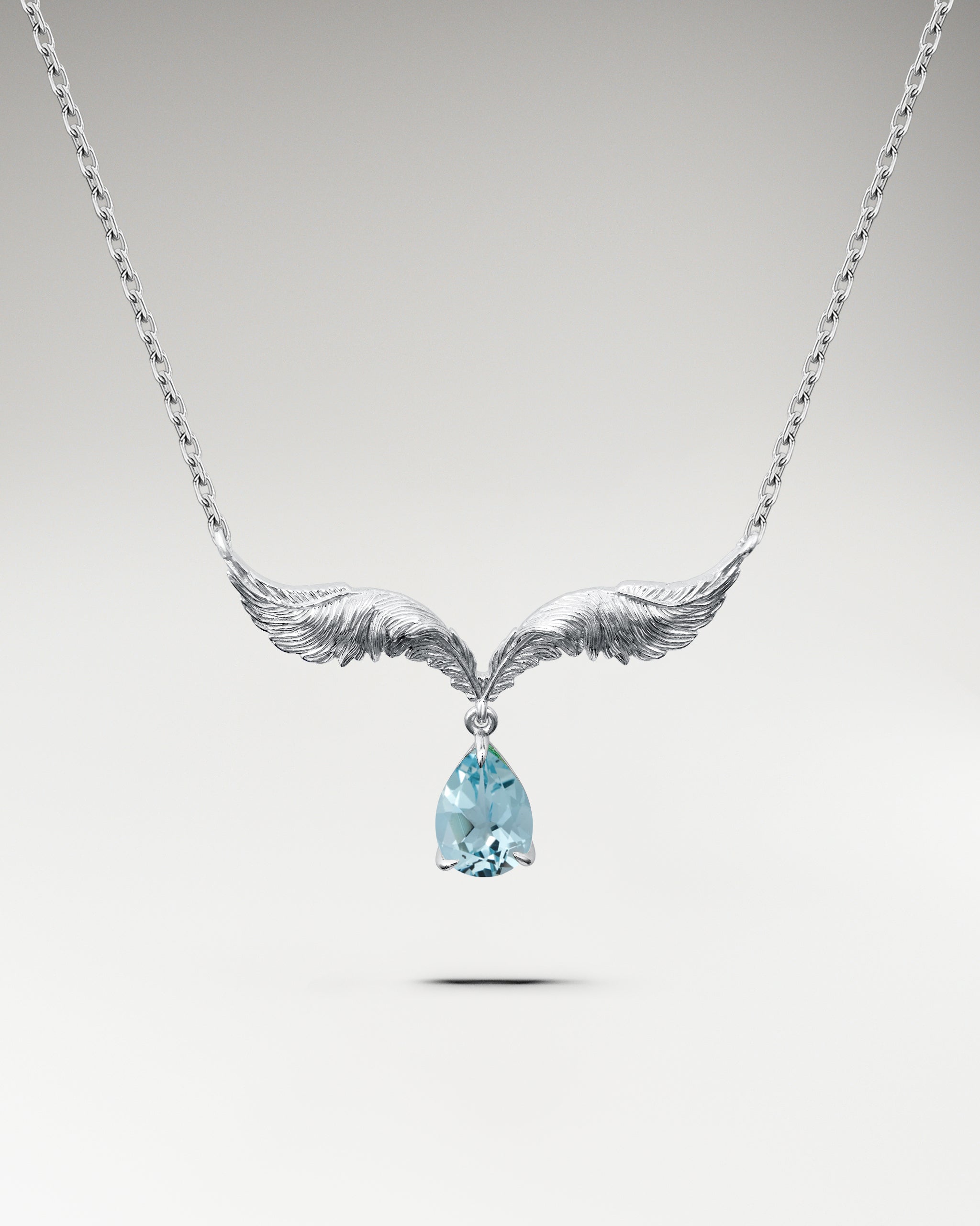 Celestia Pendant Necklace In Sterling Silver With Topaz