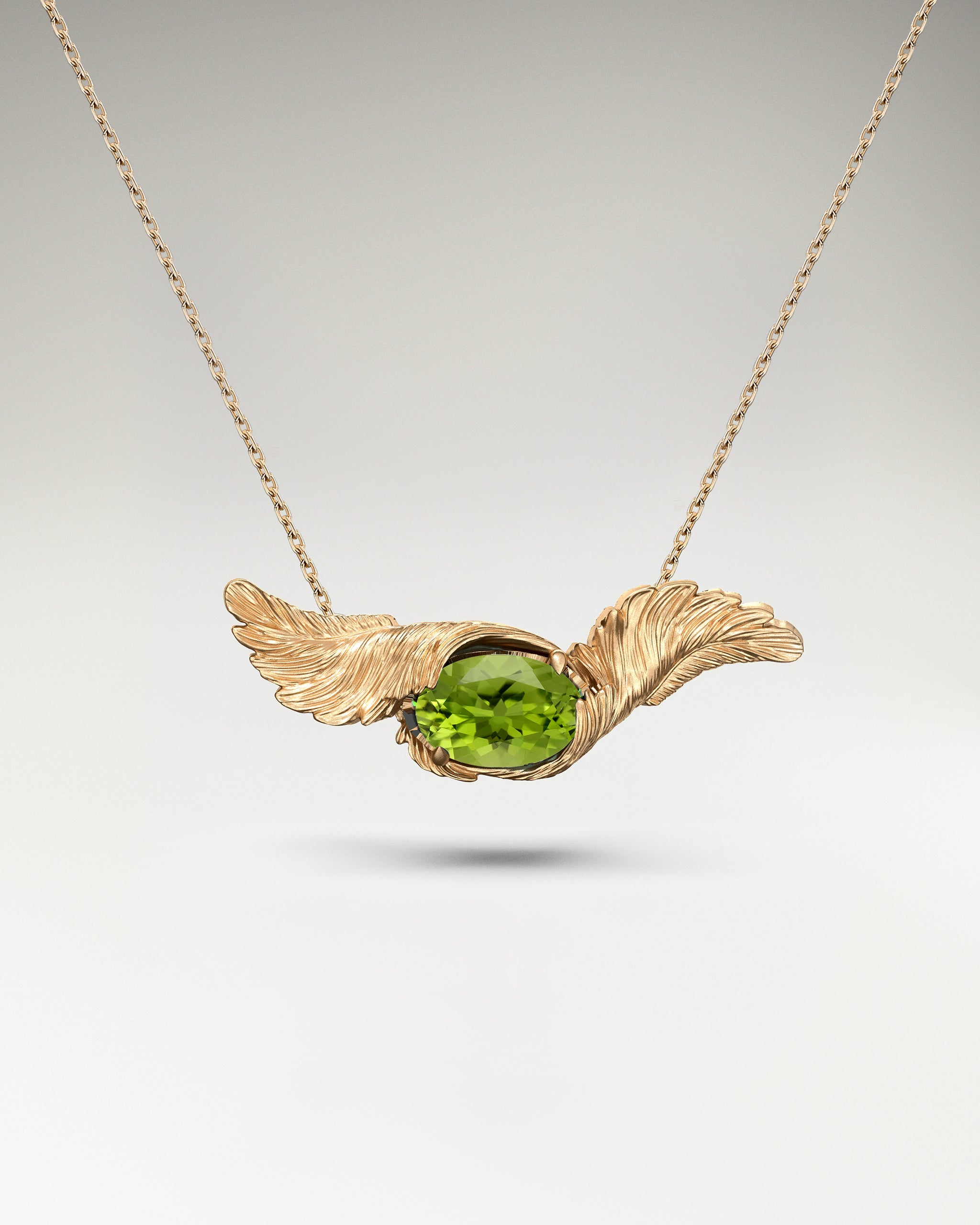 Collana Con Pendente Abbraccio Piuma In Argento Sterling Con Topazio