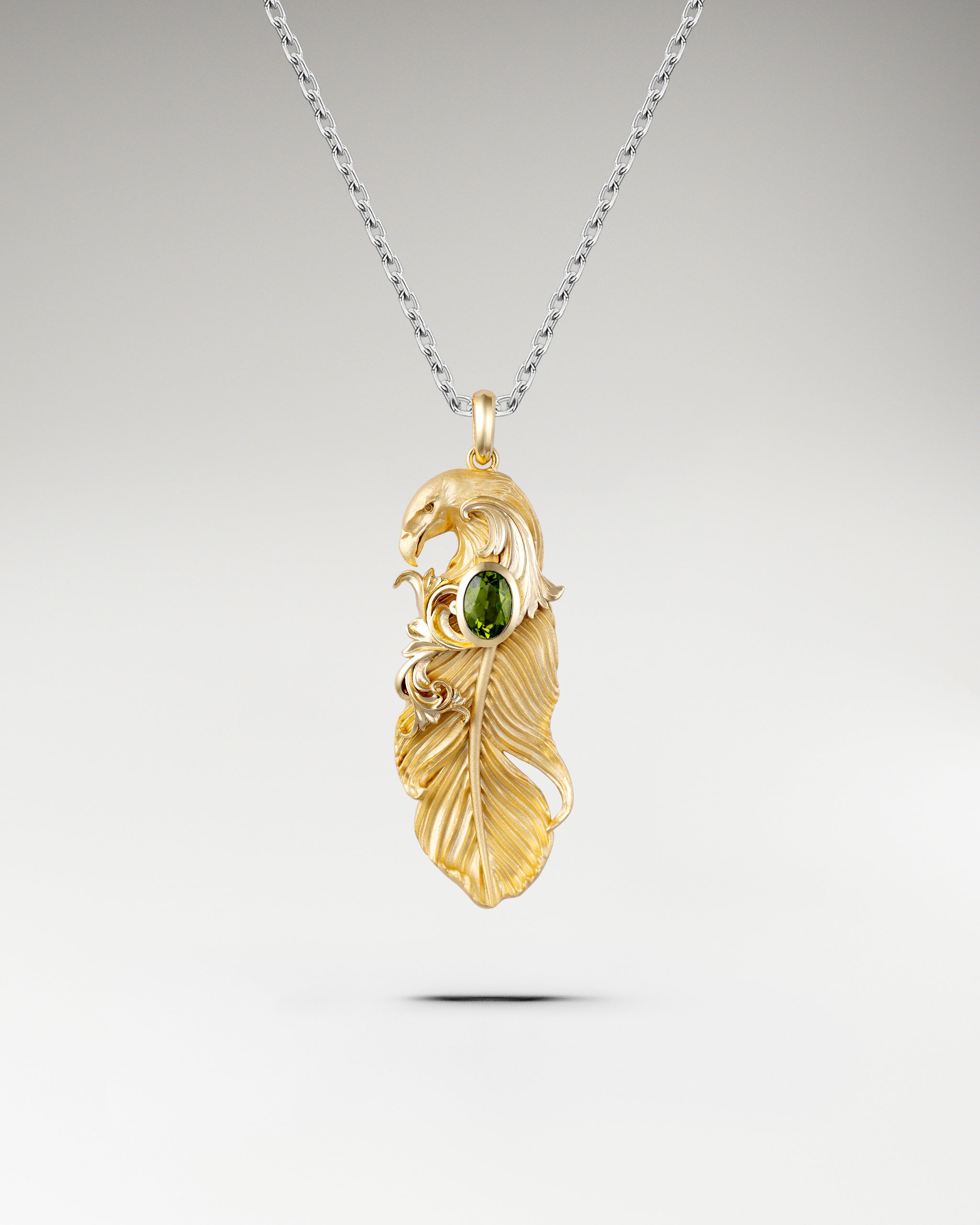 スターリングシルバーとブルートパーズのインディジナス・ミーツ・バロック ペンダントネックレス