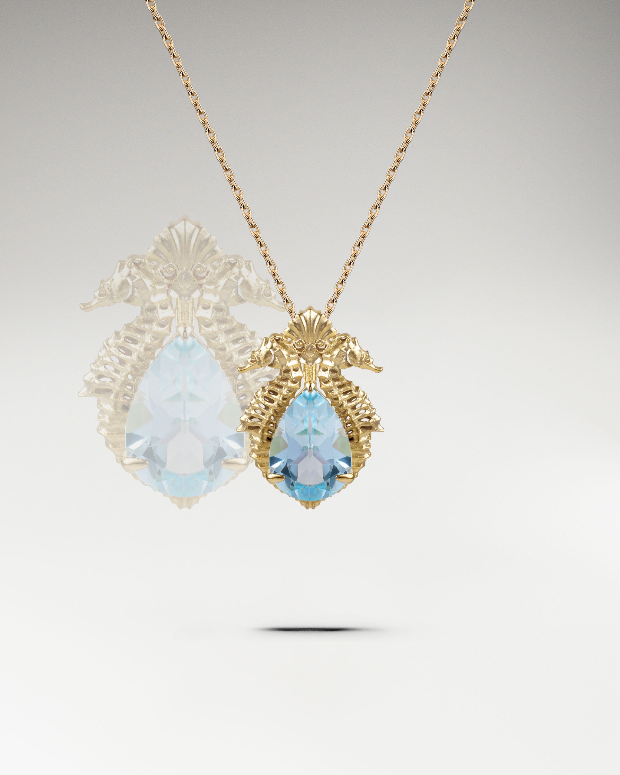 Symmarine Mini Necklace In Sterling Silver With Topaz