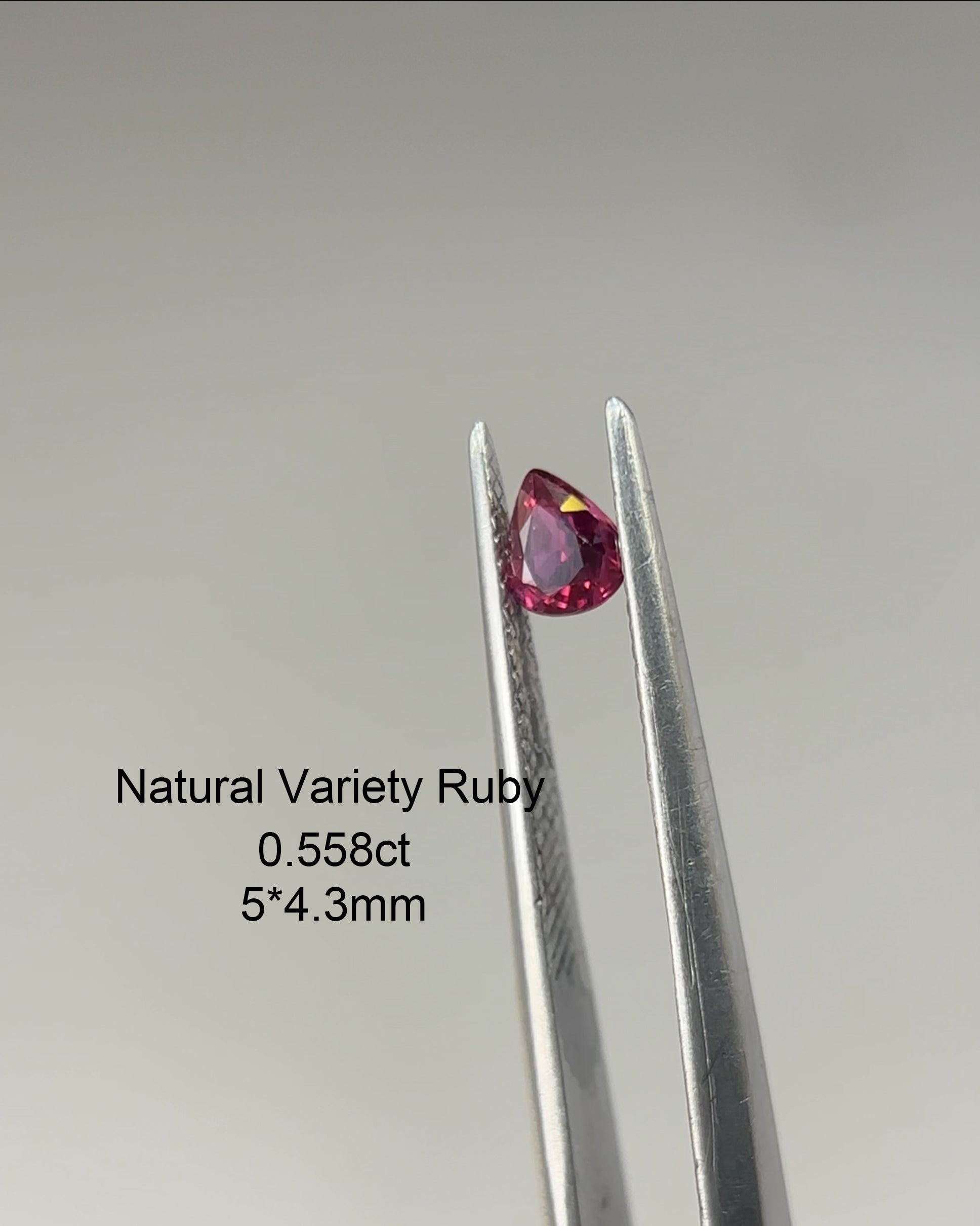 Pear Shape Natural Ruby - 0.558ct