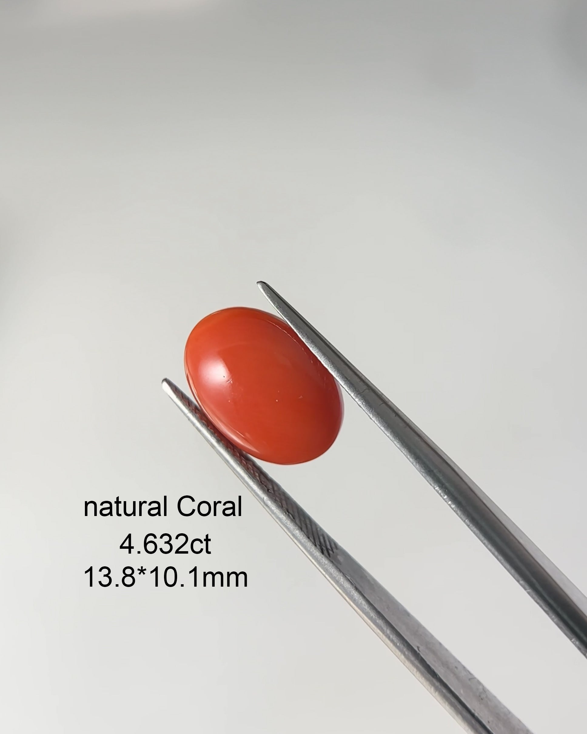 Oval Cabochon Natural Red Coral - 4.632ct