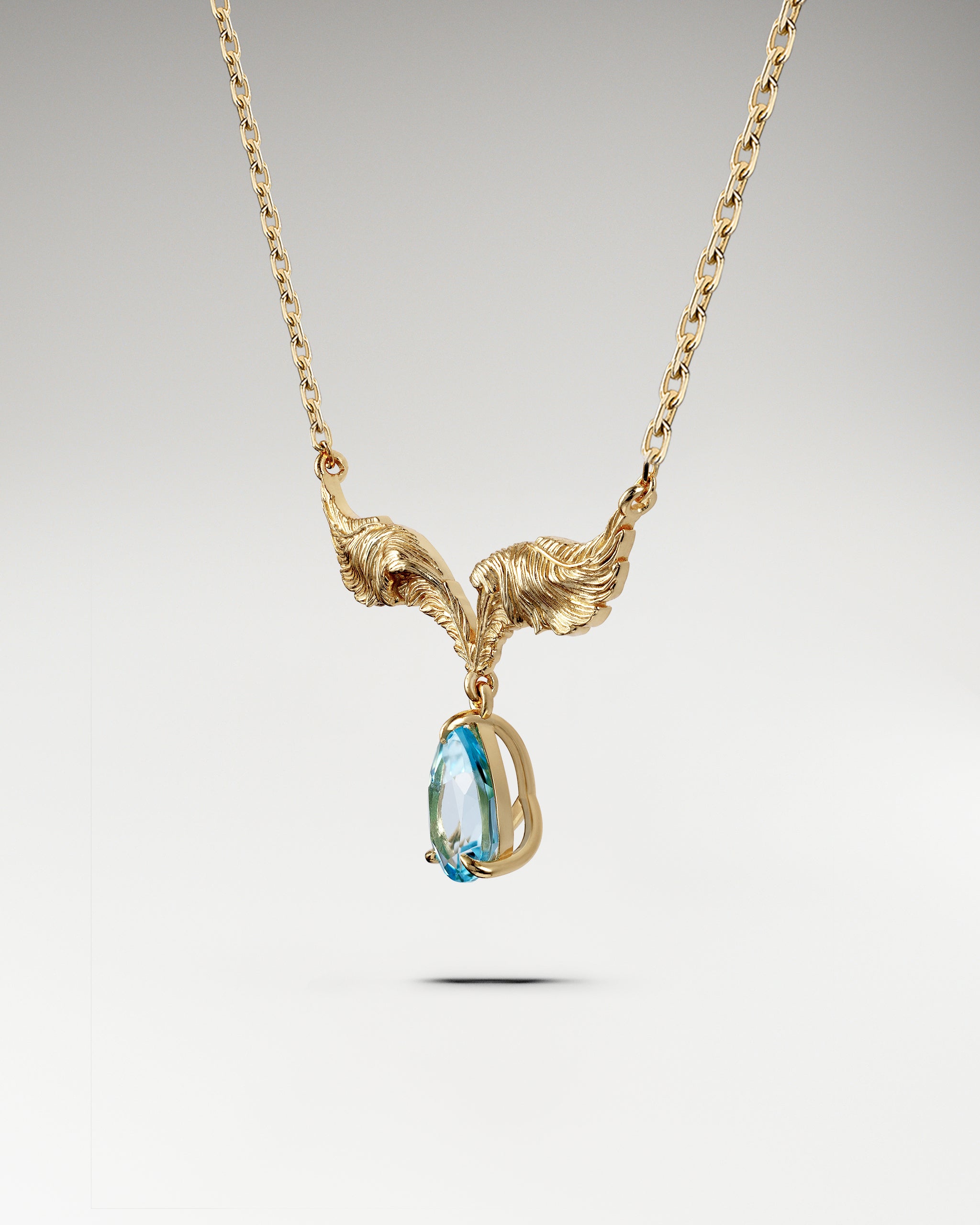 Celestia Pendant Necklace In Sterling Silver With Topaz