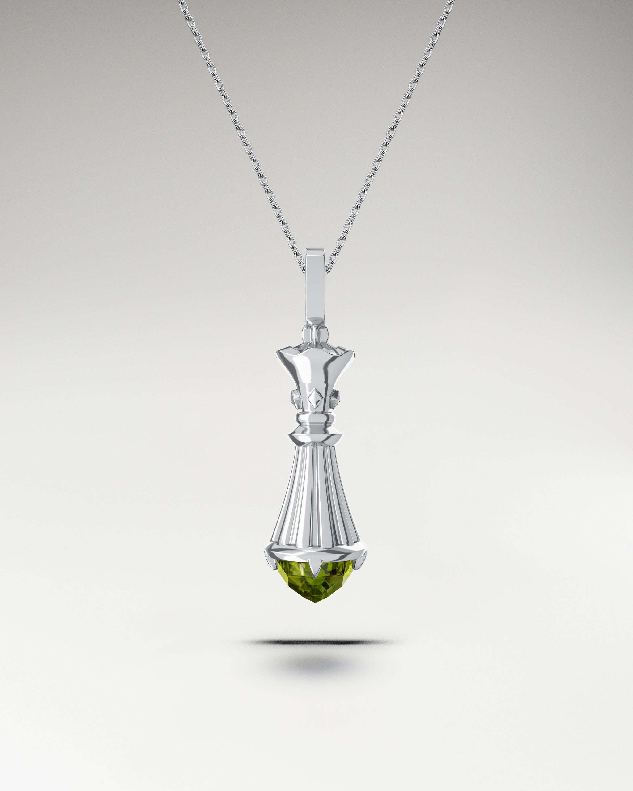 アメジストを使用したスターリングシルバーのクイーンペンダントネックレス