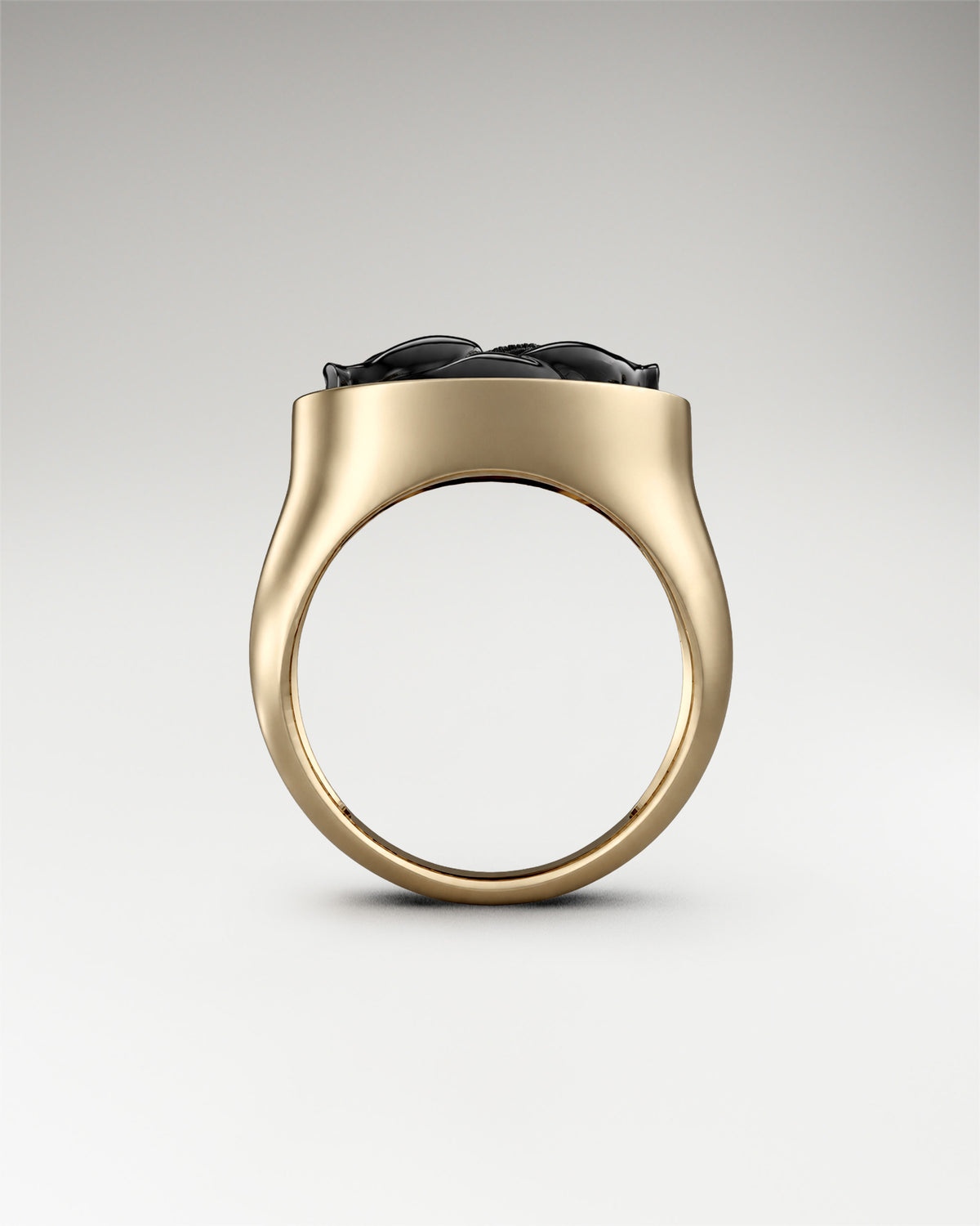 Whimsical Pony Ring In Sterling Silver With Black Agate