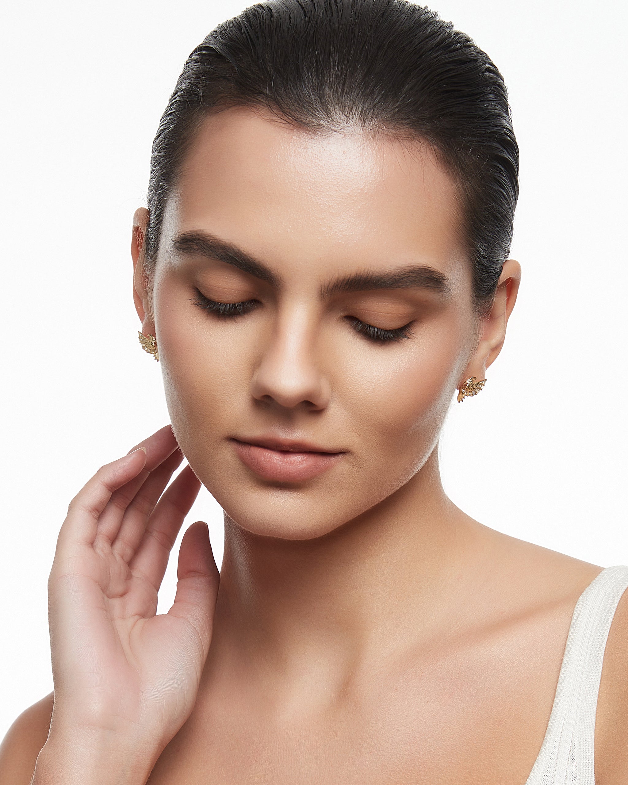 ガーディアン ライオン スタッド ピアス (スターリング シルバー)