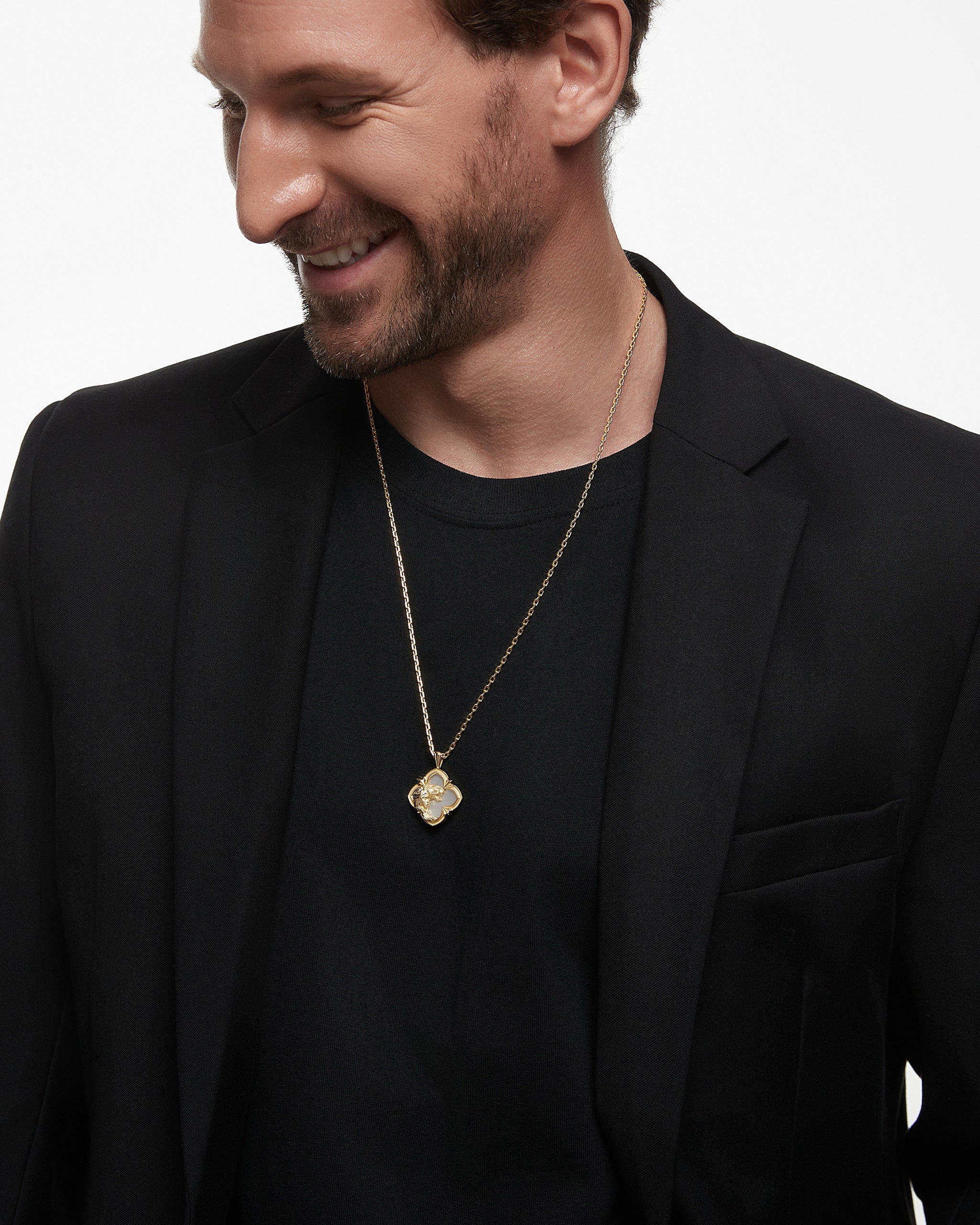 真珠層付きスターリングシルバーのワイルド エンカウンター ペンダント ネックレス