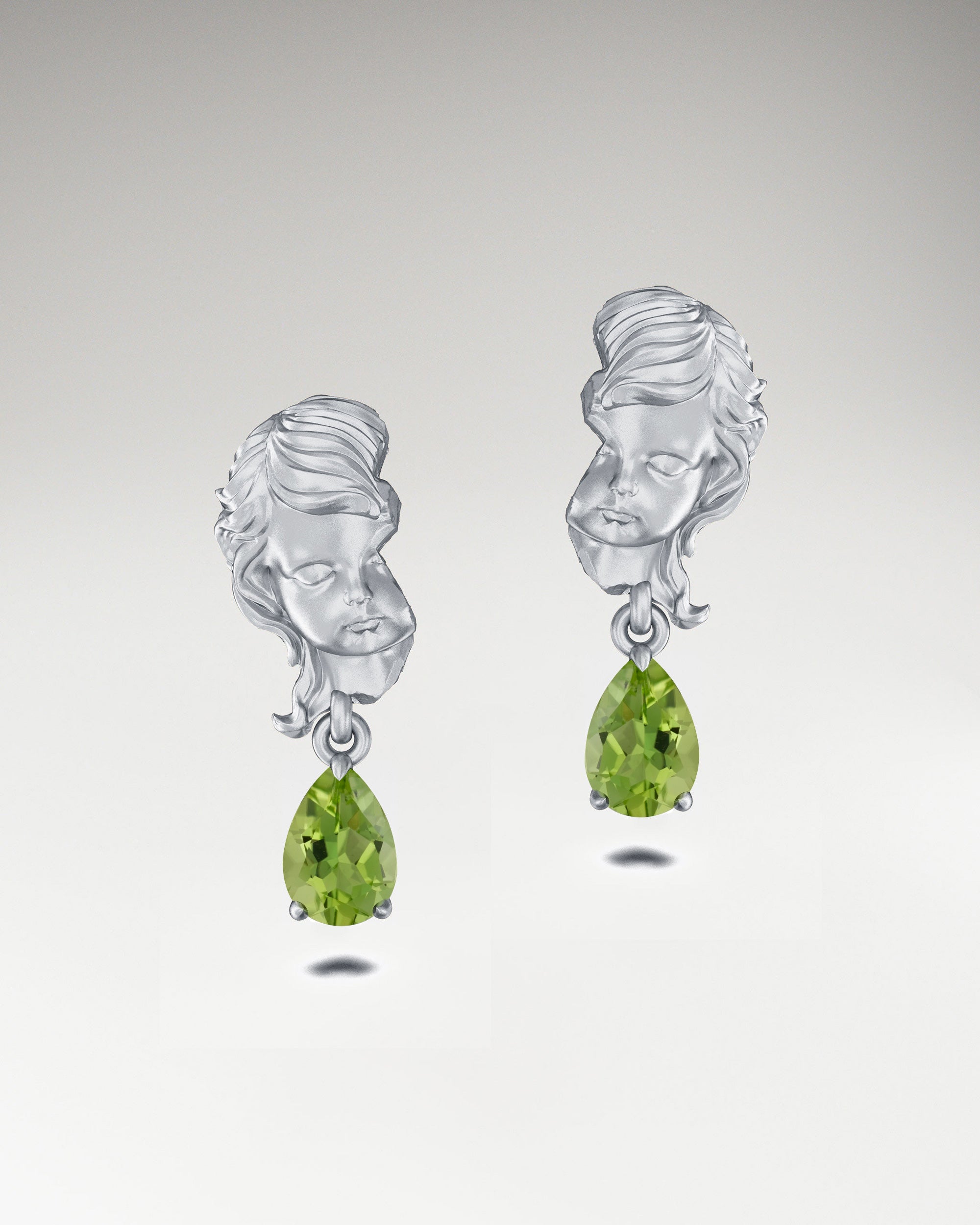 Orecchini Pendenti Cupido In Argento Sterling Con Topazio