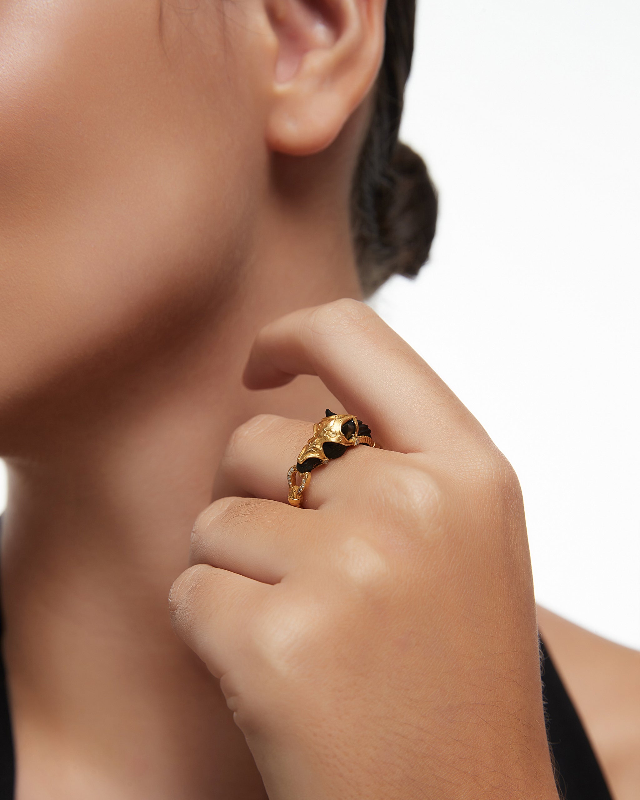 纯银和黑玛瑙 Wild Ranging 戒指