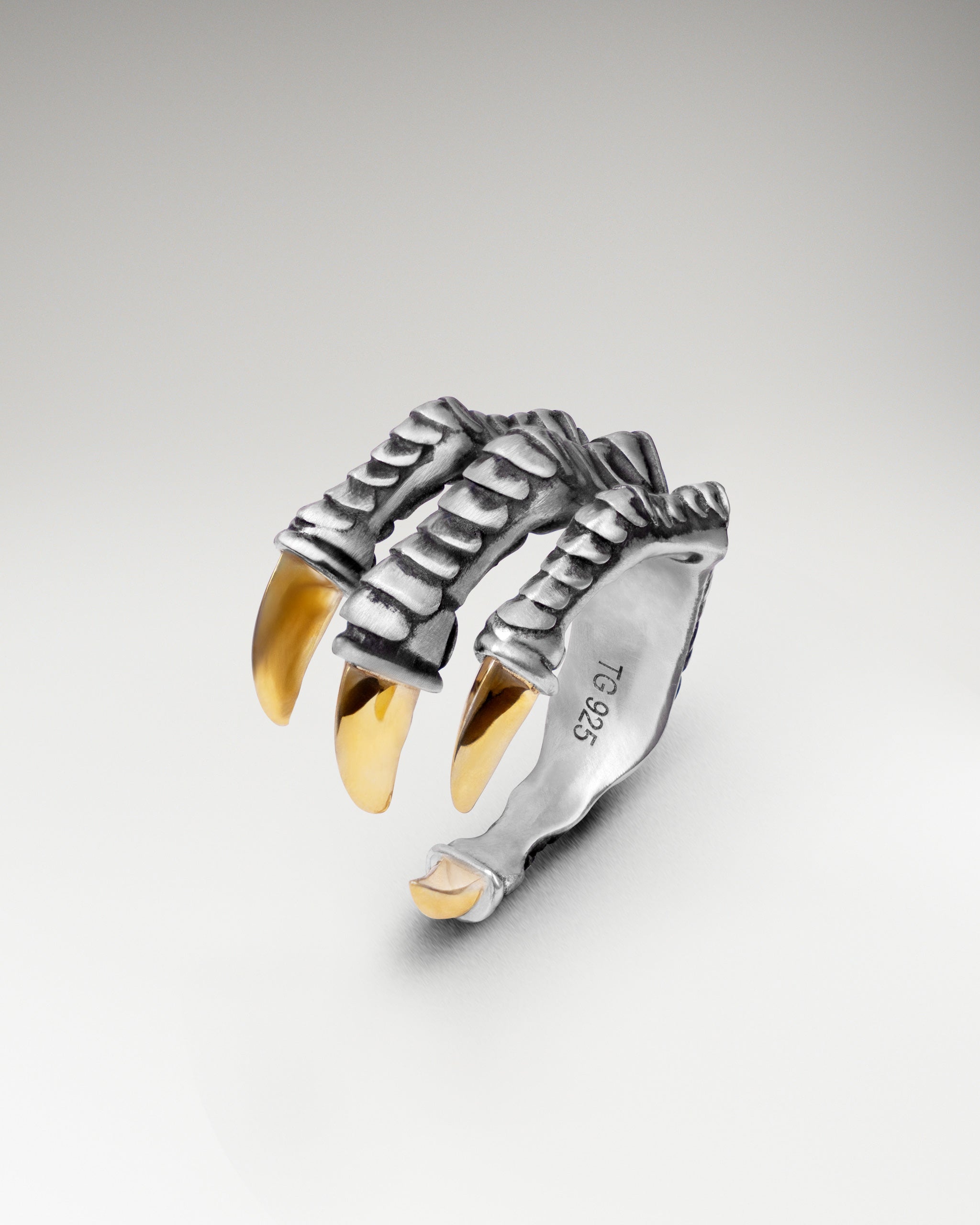 Eagle Talons Ring In Sterling Silver