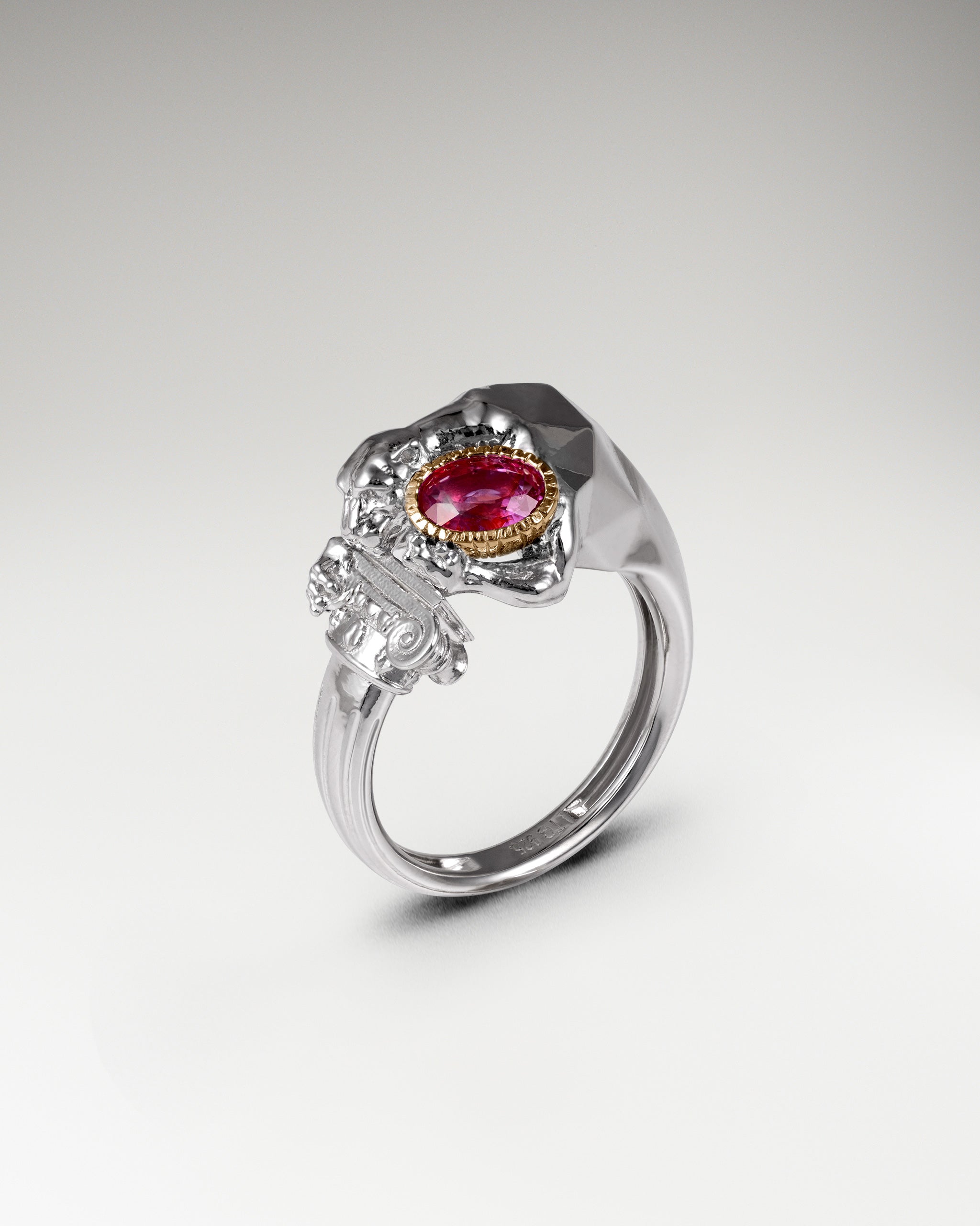 Dusk Guardian Ring In Gold Vermeil With Ruby