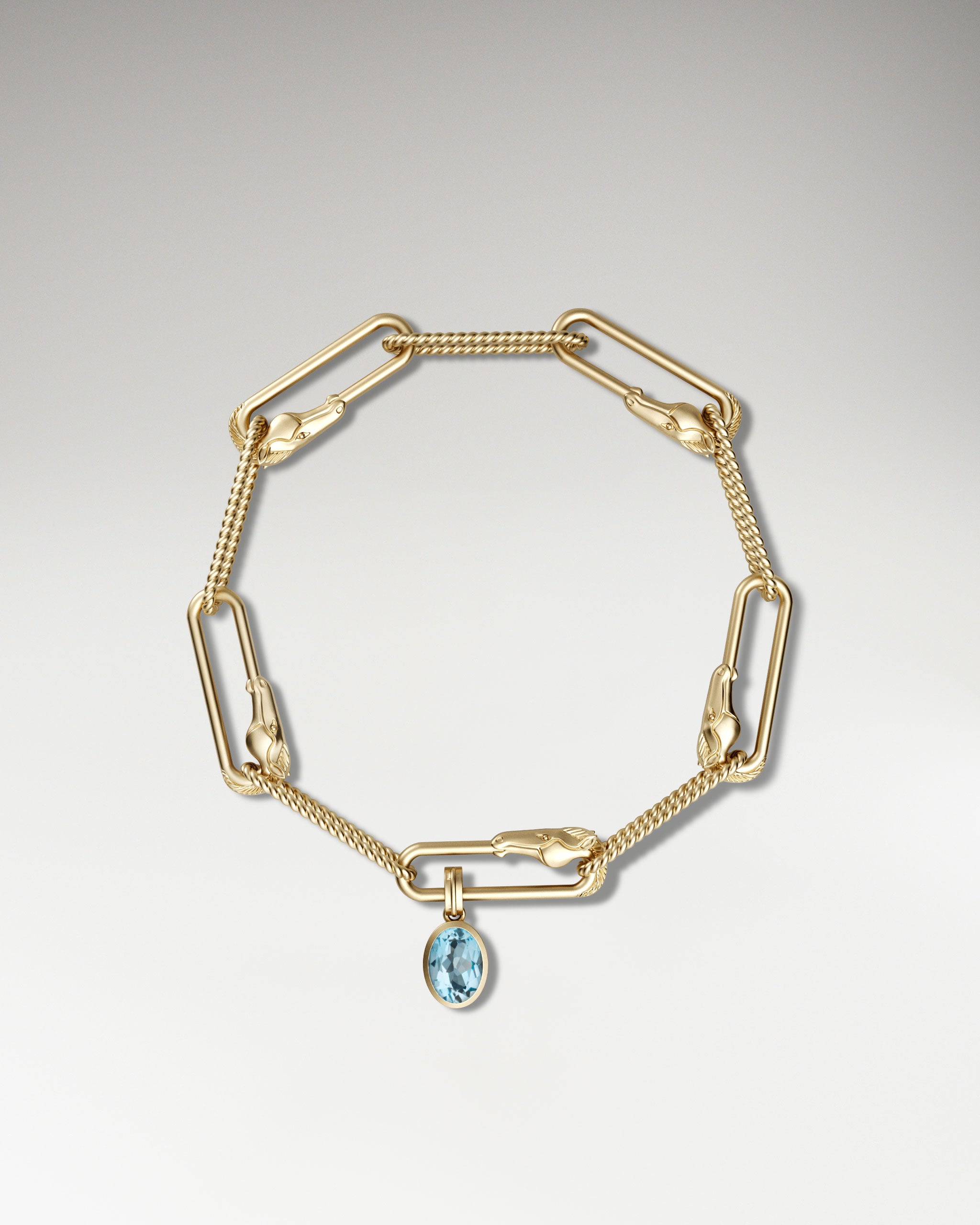 Bracciale Equestrian Edge in Argento Sterling con Topazio
