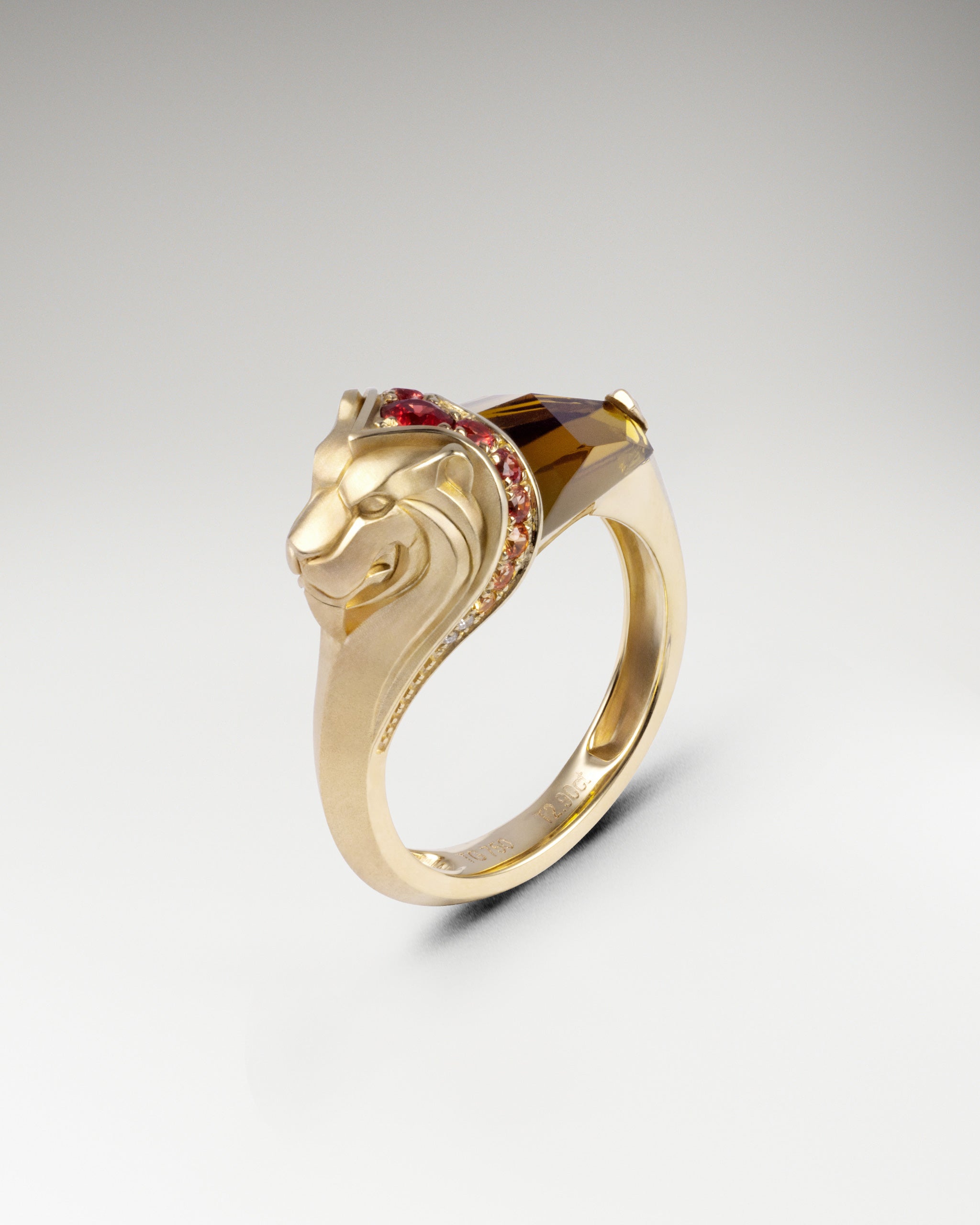 Lion Starlight Ring In Gold With Tourmaline And Diamonds