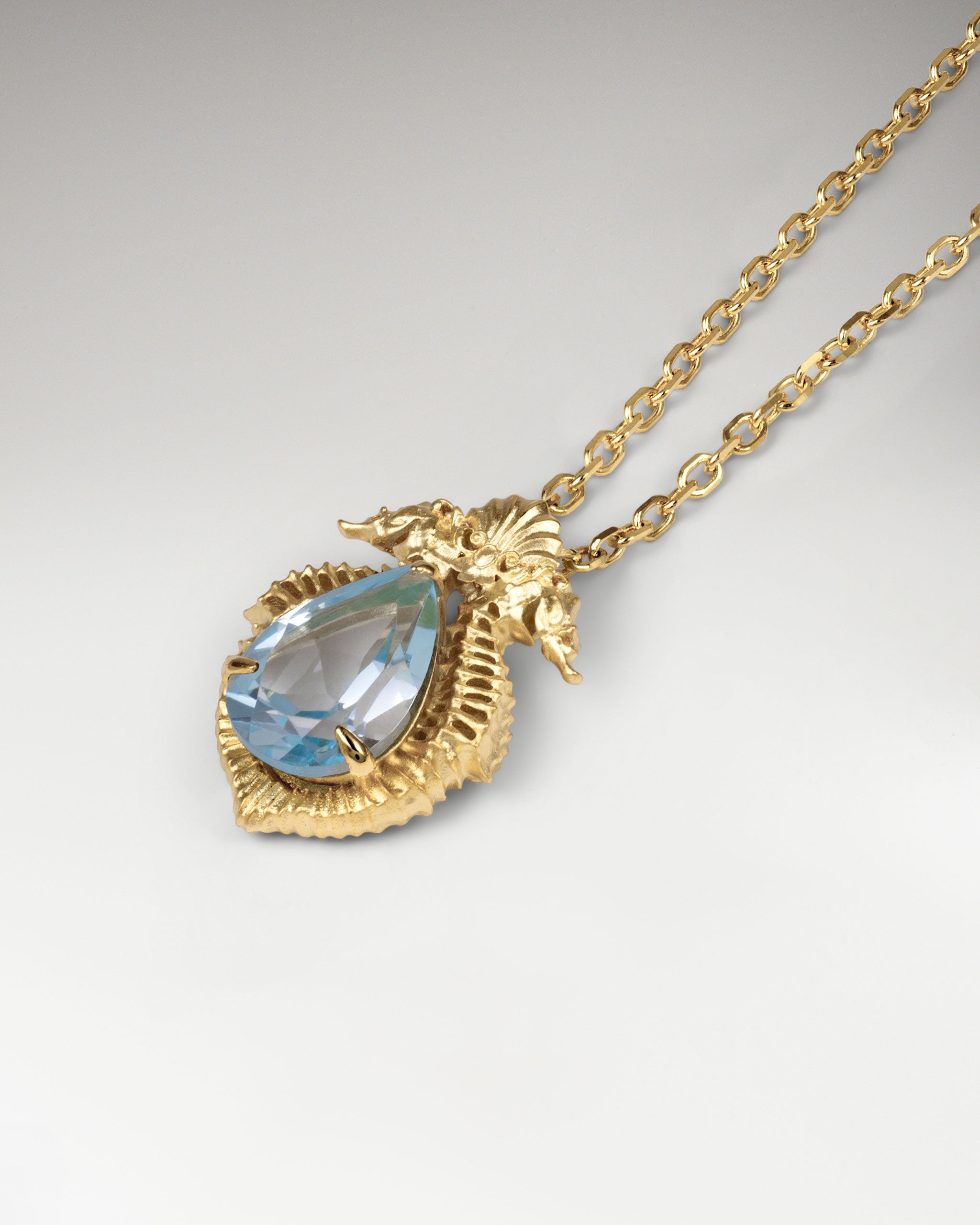 Symmarine Mini Necklace In Sterling Silver With Topaz