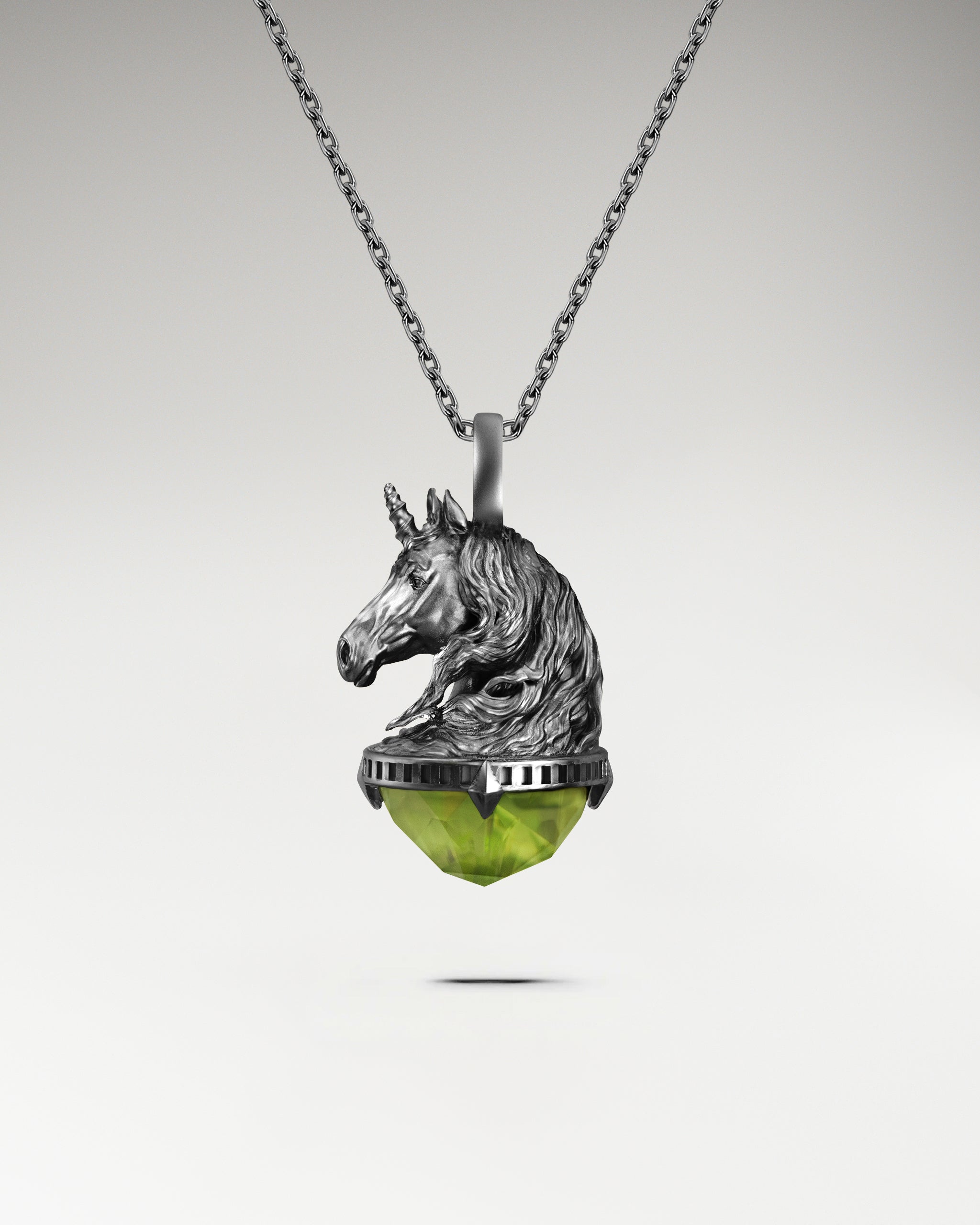 Monokeros 纯银紫水晶吊坠