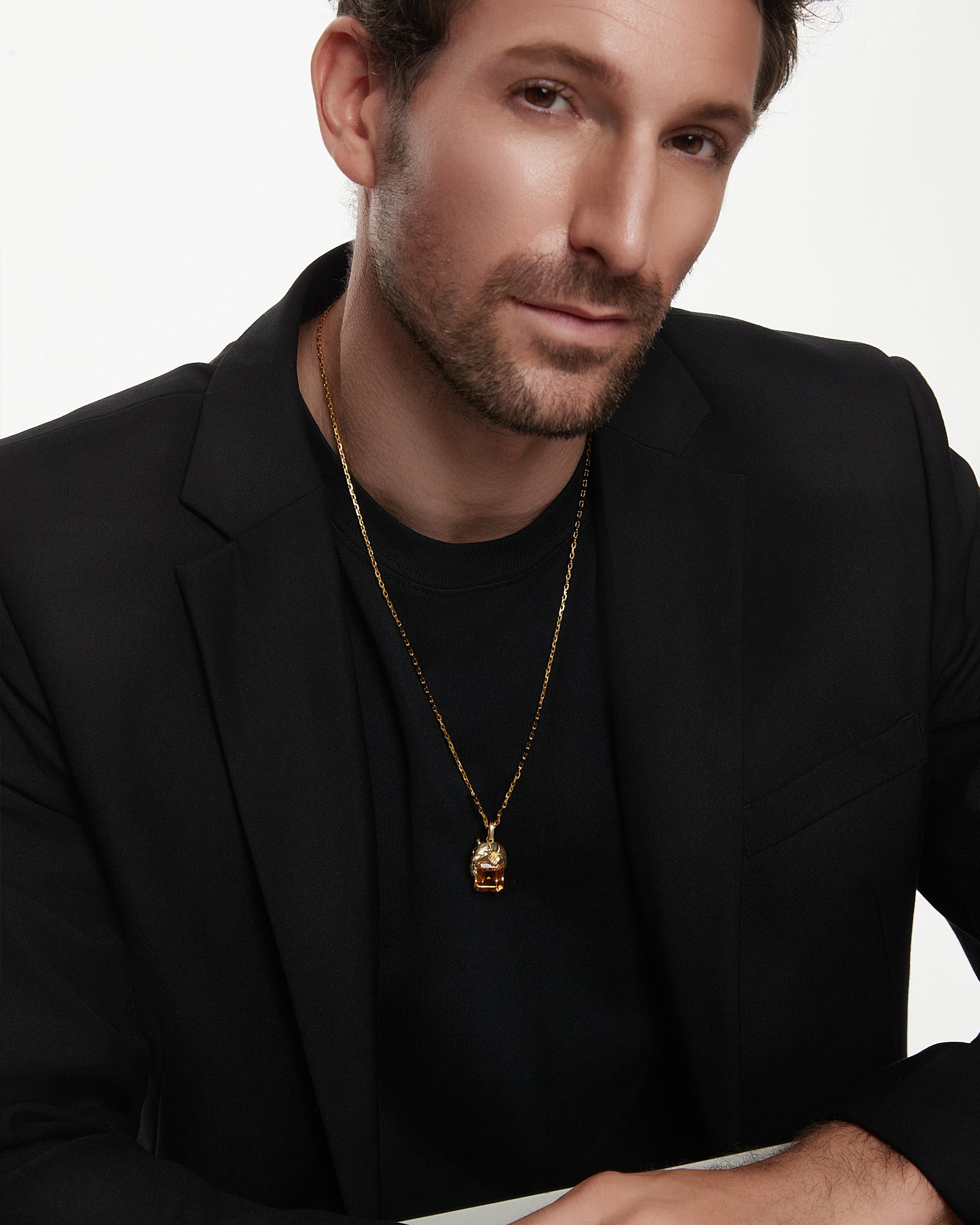 Savanna Sculptural Pendant Necklace In Gold Vermeil