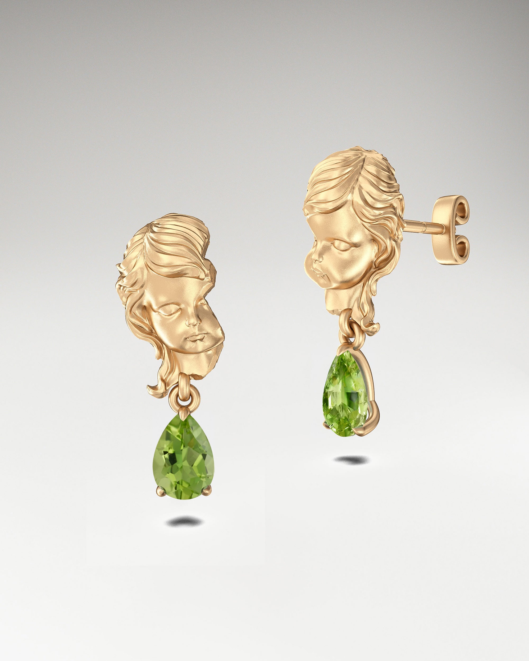 Orecchini Pendenti Cupido In Argento Sterling Con Topazio