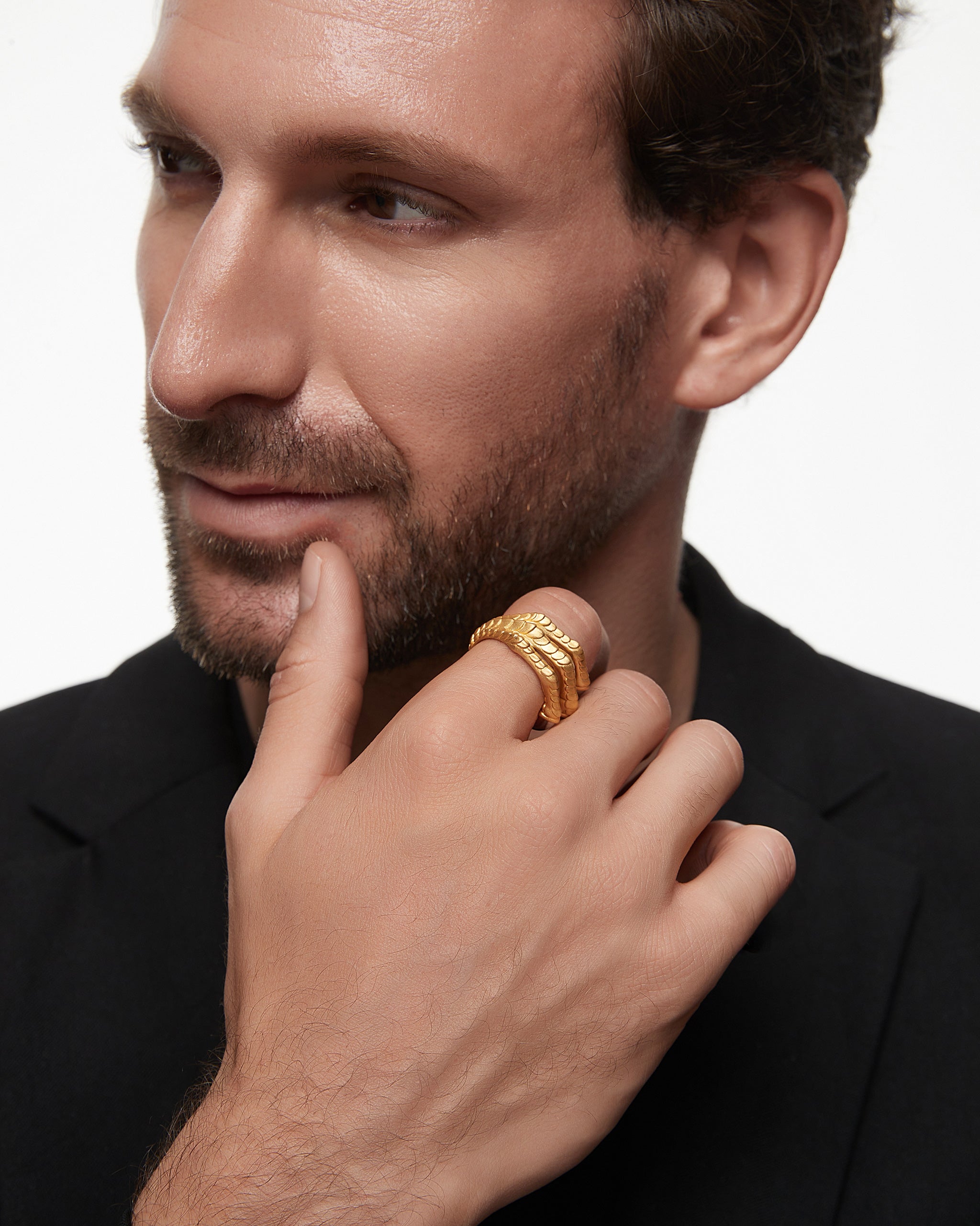 Eagle Talons Ring In Gold Vermeil