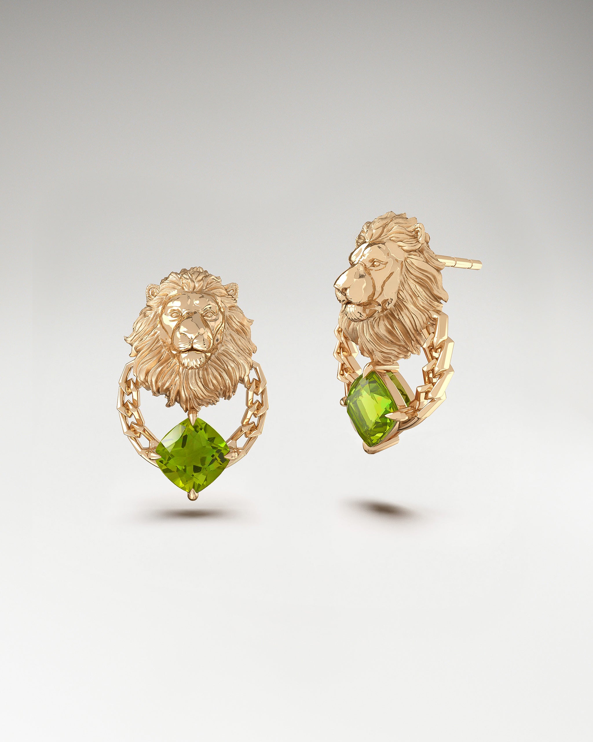 Les boucles d'oreilles Leo en argent sterling avec citrine