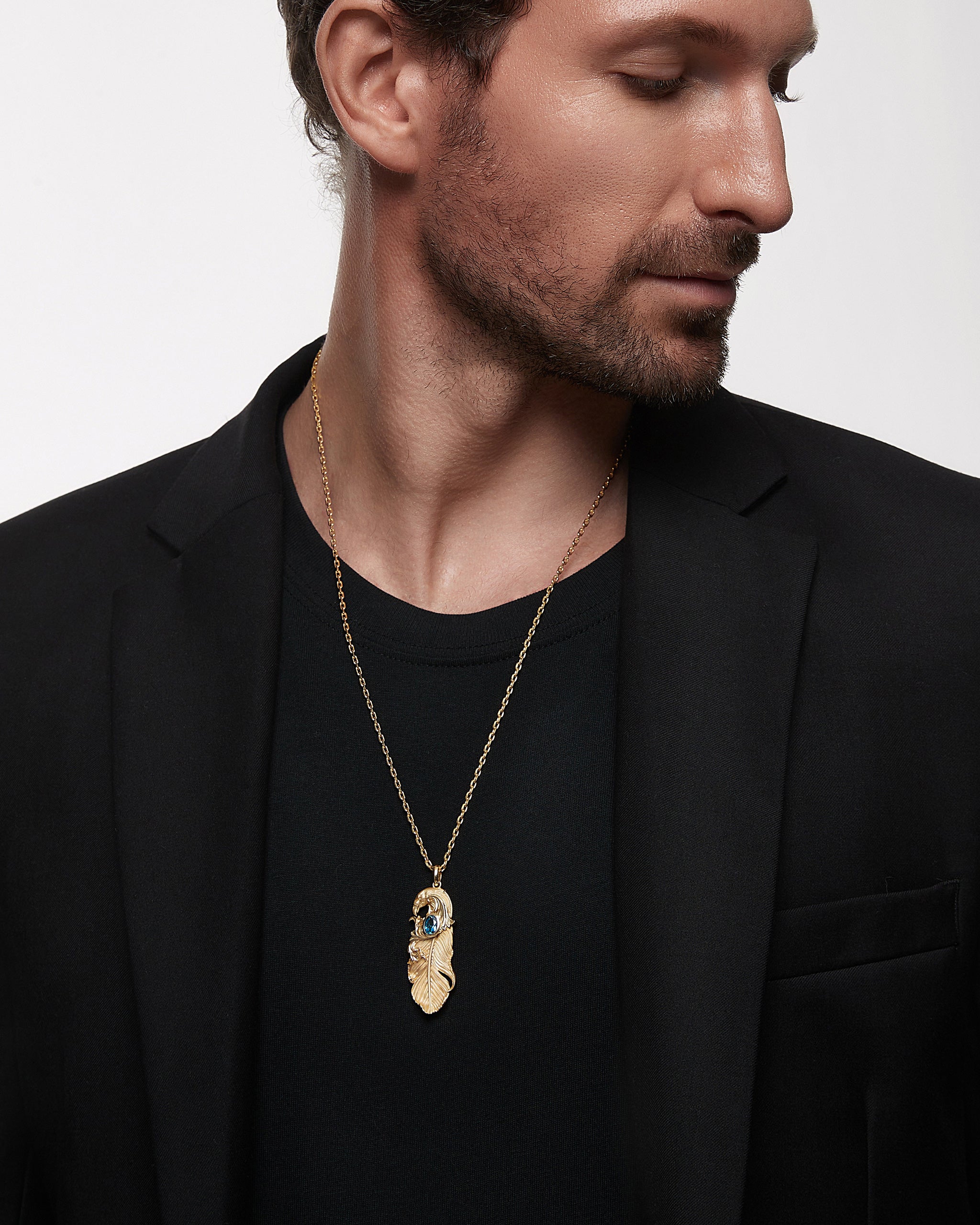 Indigenous Meets Baroque Pendant Necklace In Sterling Silver With Blue Topaz (Special Offer)