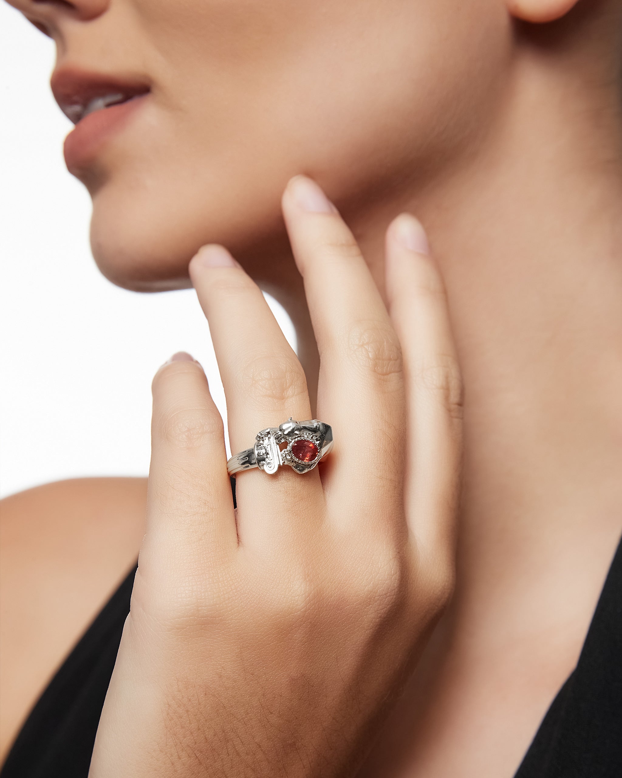 Dusk Guardian Ring In Gold Vermeil With Ruby