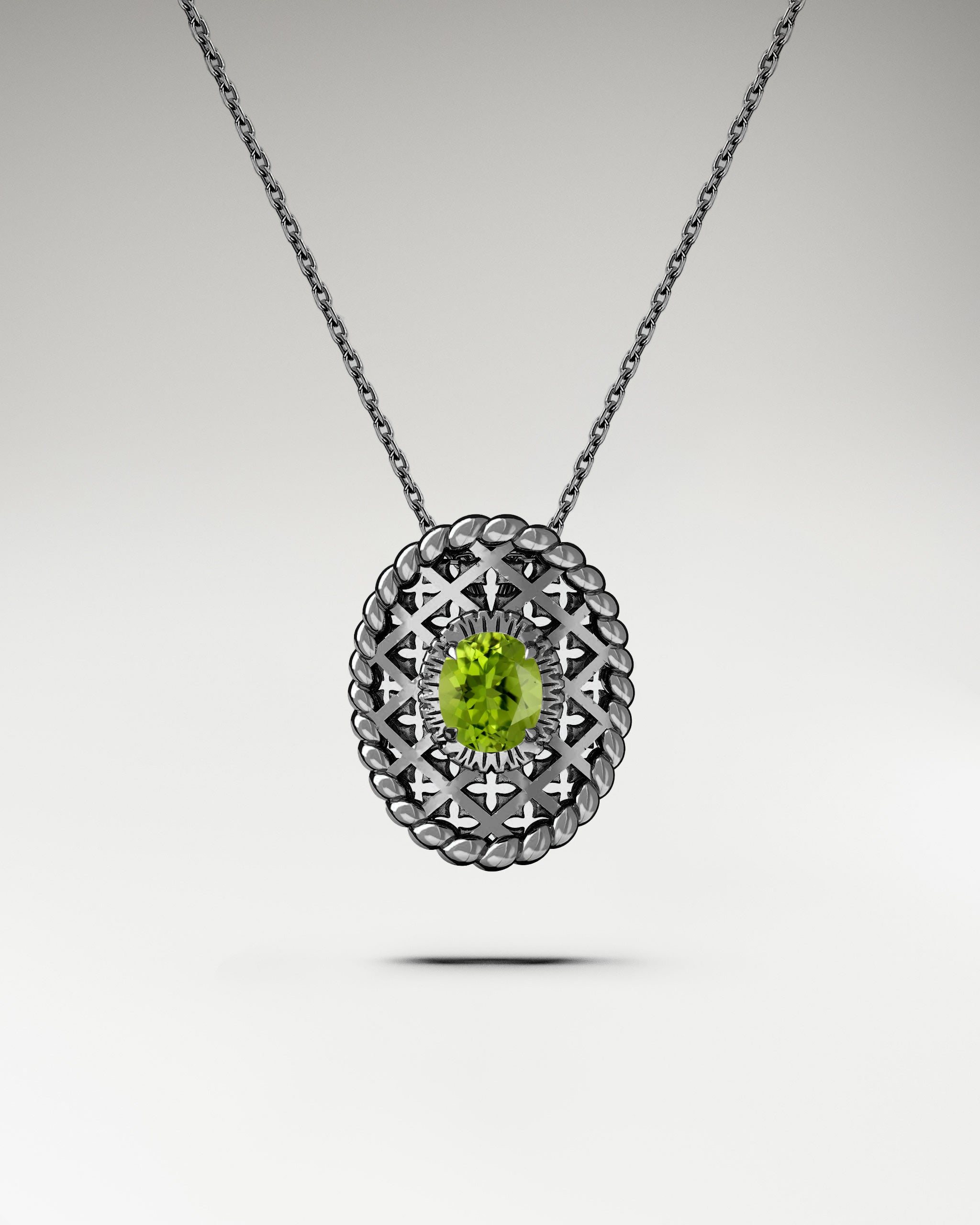 Western Saddle Necklace In Sterling Silver