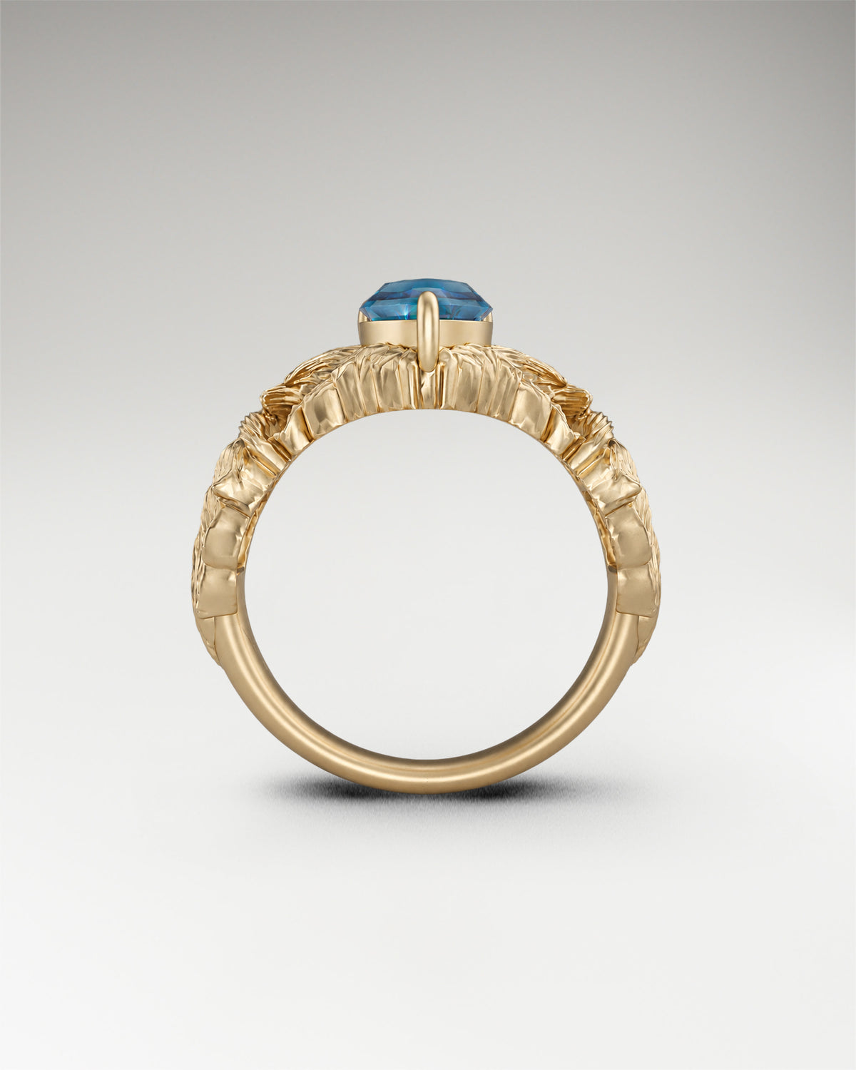 Angel Wing Ring In Sterling Silver With Topaz