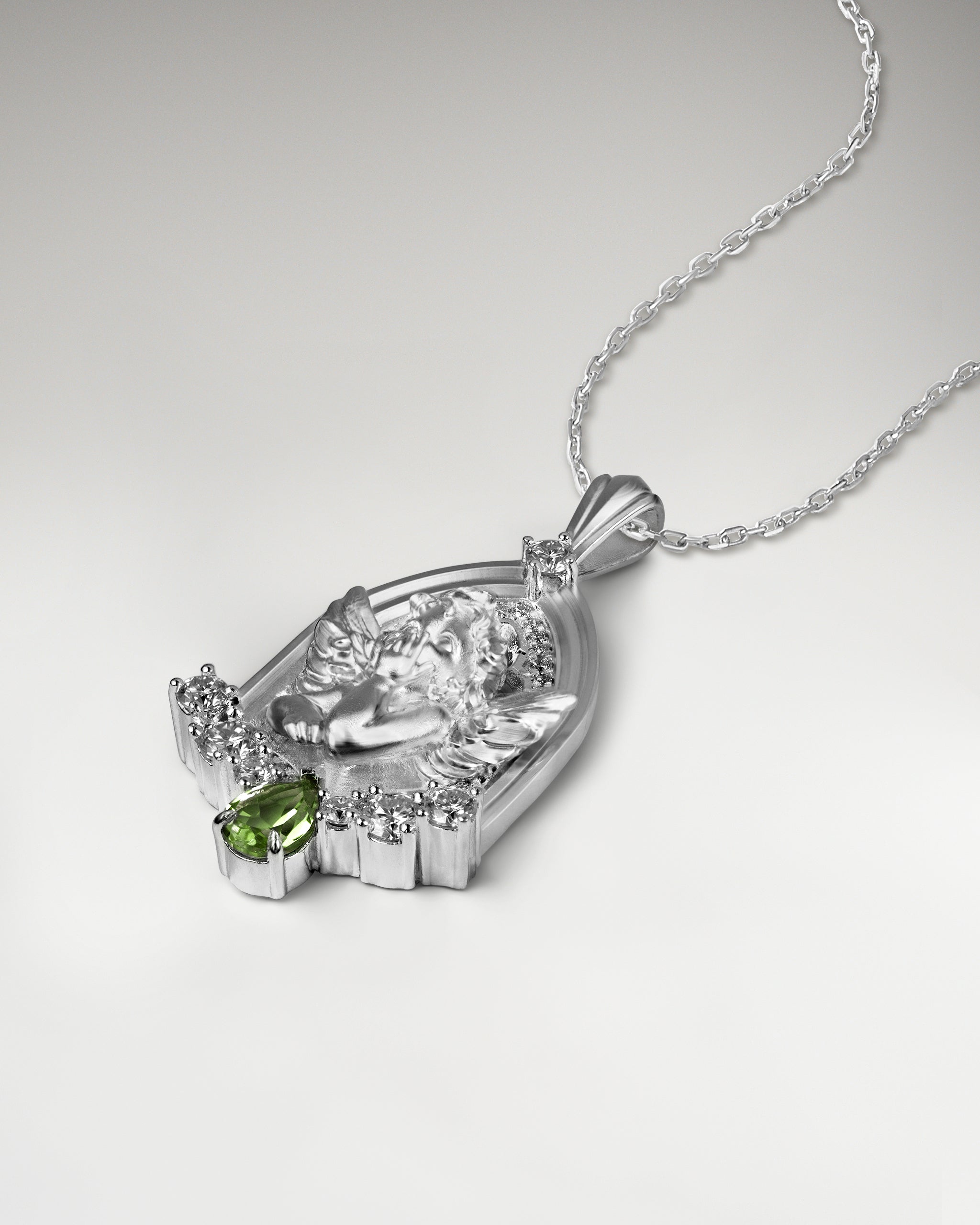 Celestarch Pendant Necklace in Sterling Silver With Topaz