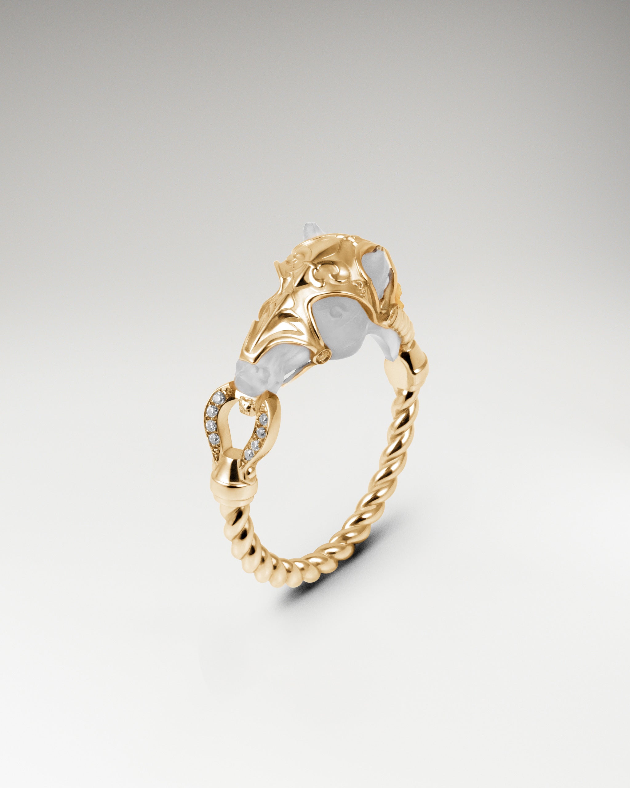 モアッサナイト付きスターリングシルバーとブラックアゲートのワイルド レンジリング リング