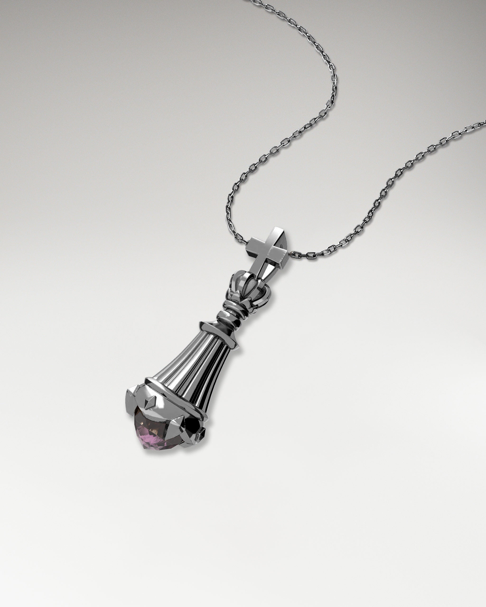 Collier pendentif The King en or avec spinelle