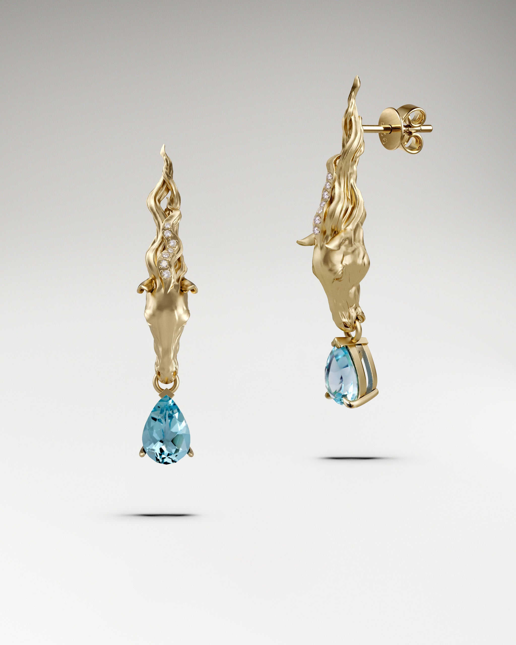 Boucles d’oreilles Monture Ascendante en argent sterling avec topaze