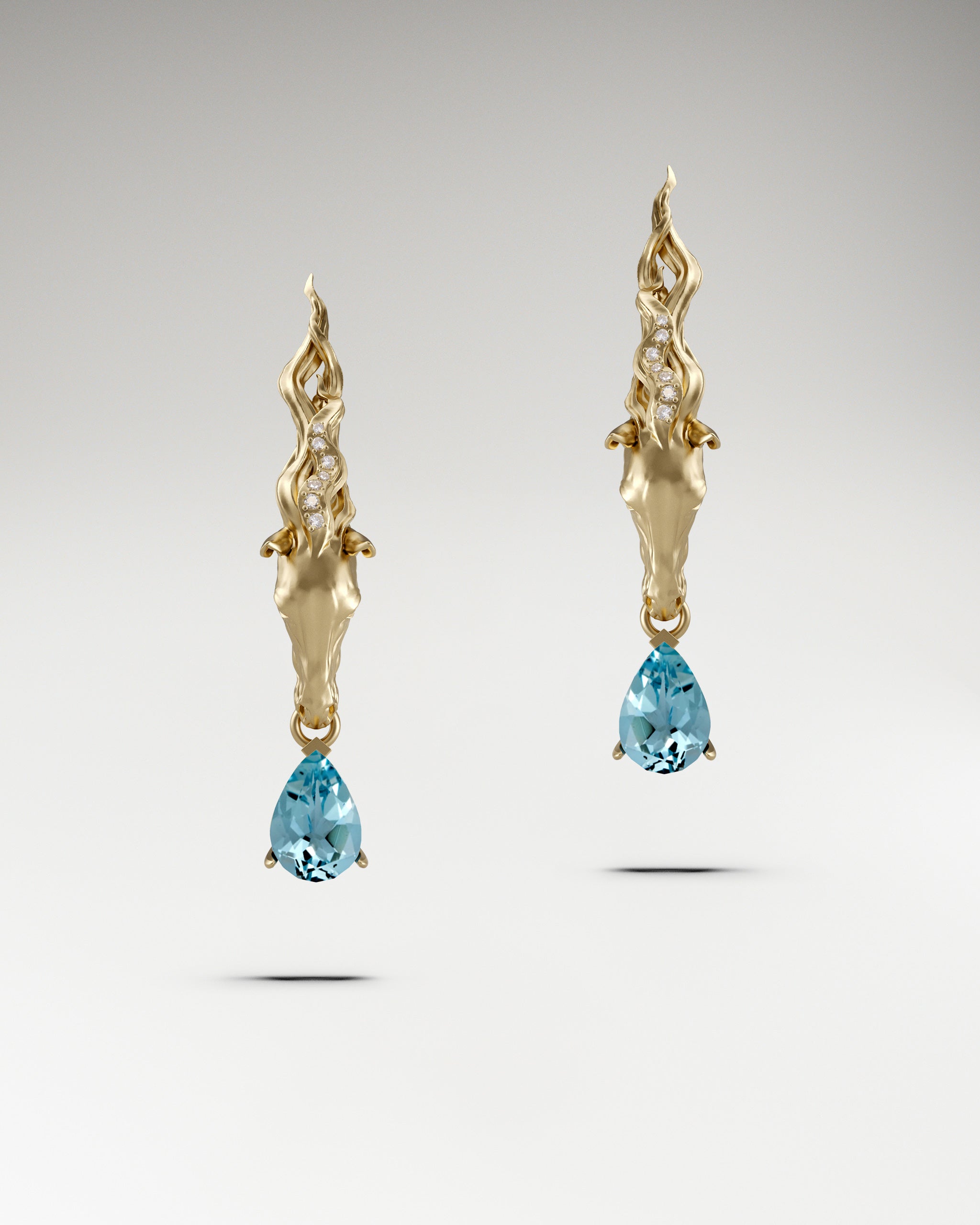 Ascendant Steed Earrings In Sterling Silver With Topaz