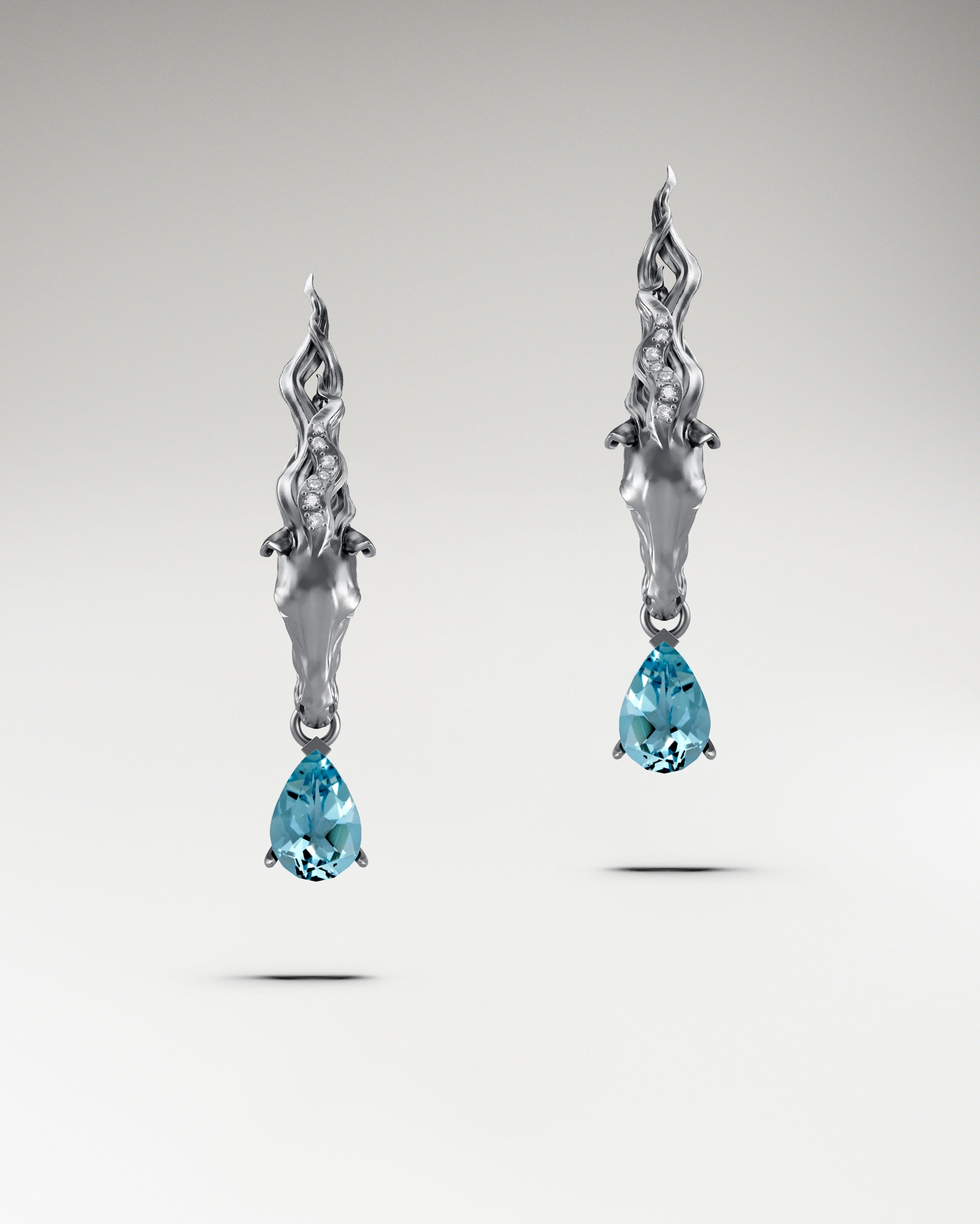 Boucles d’oreilles Monture Ascendante en argent sterling avec topaze