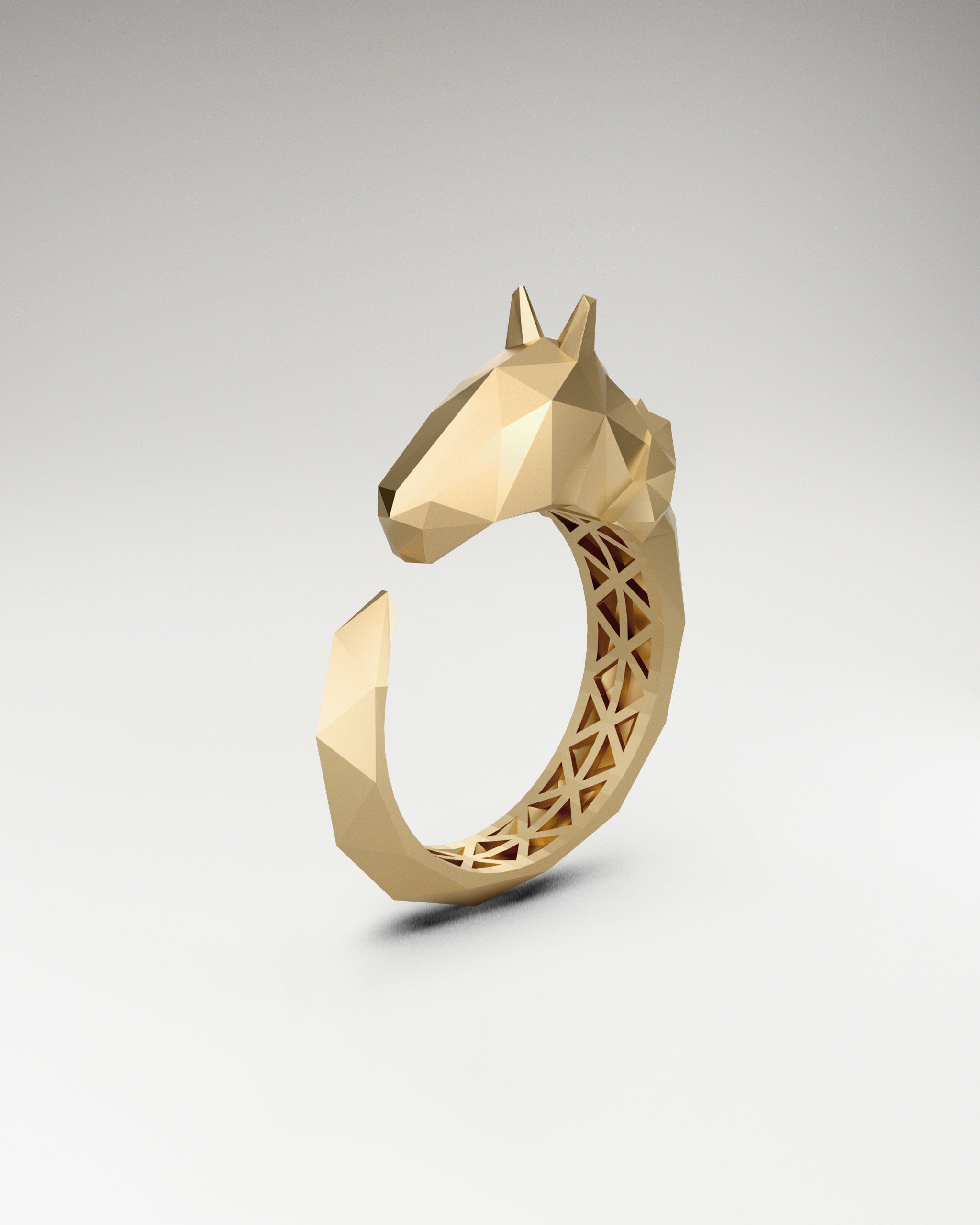 Vector Steed Ring In Sterling Silver