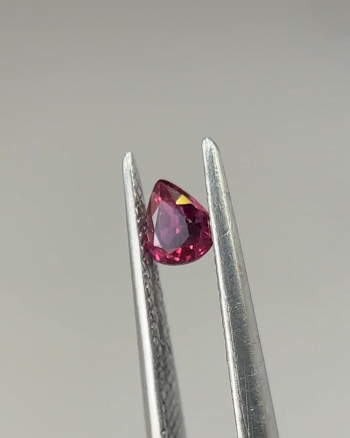 Pear Shape Natural Ruby - 0.558ct