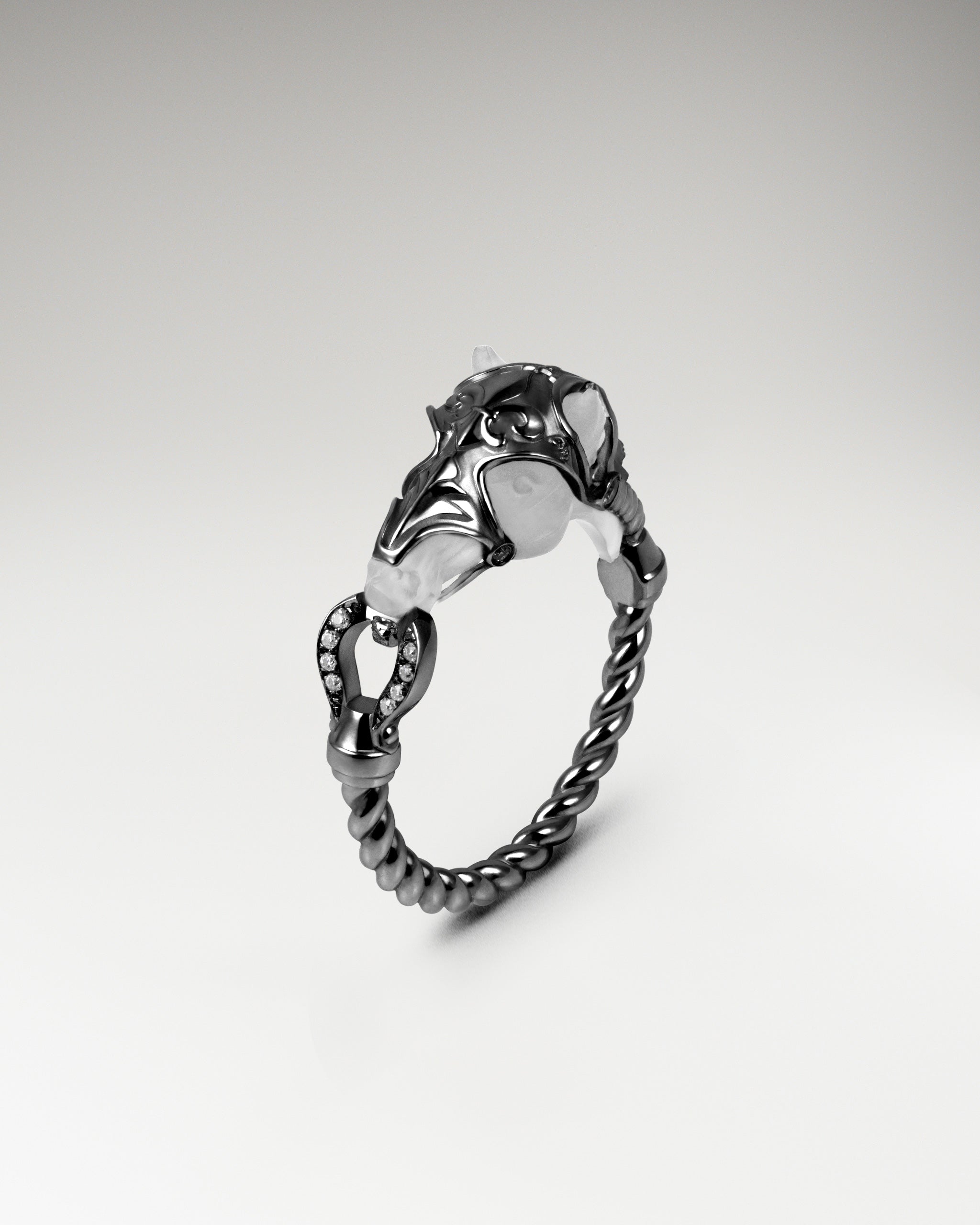 纯银和黑玛瑙 Wild Ranging 戒指