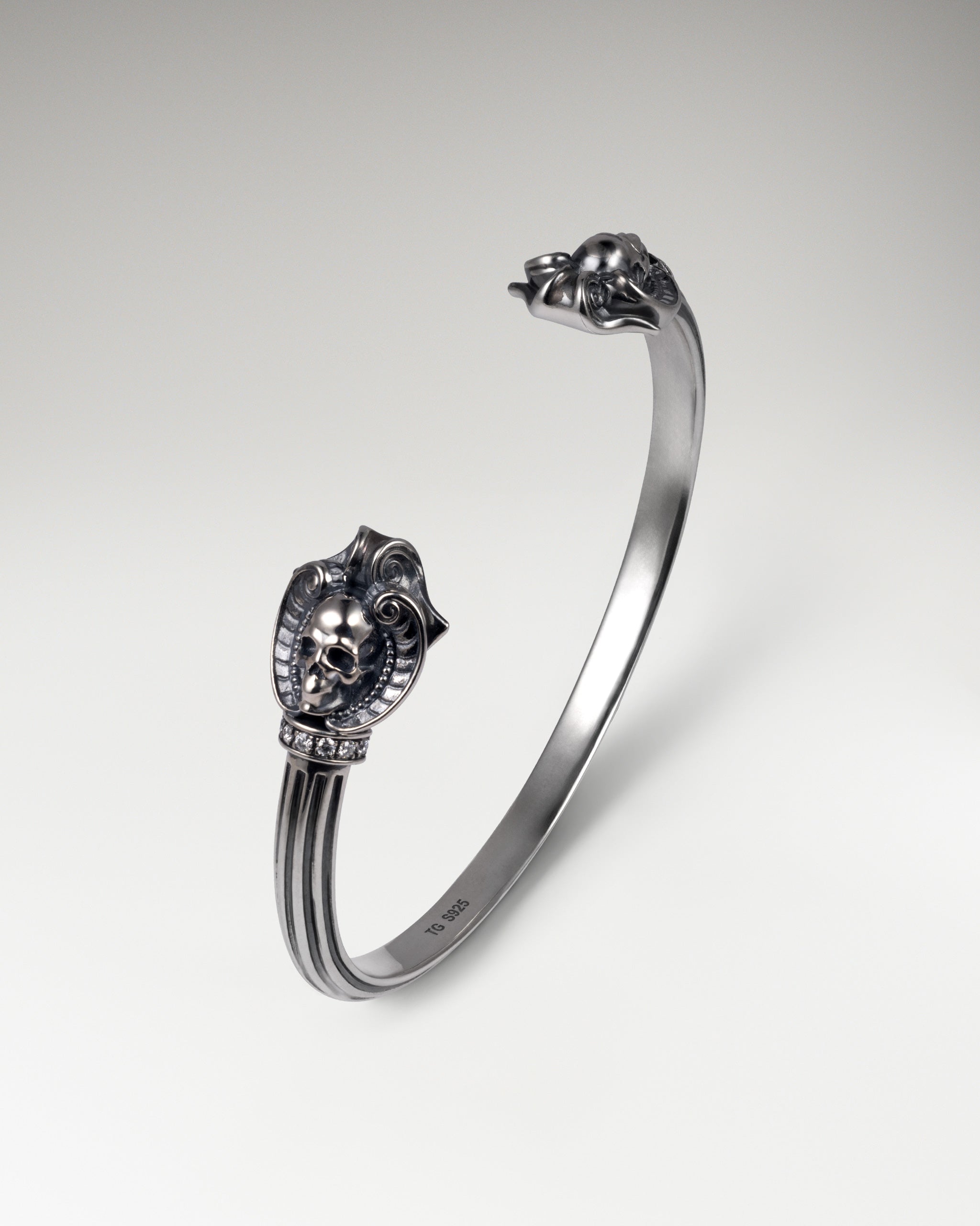 Pharaoh’s Skull Bracelet In Sterling Silver