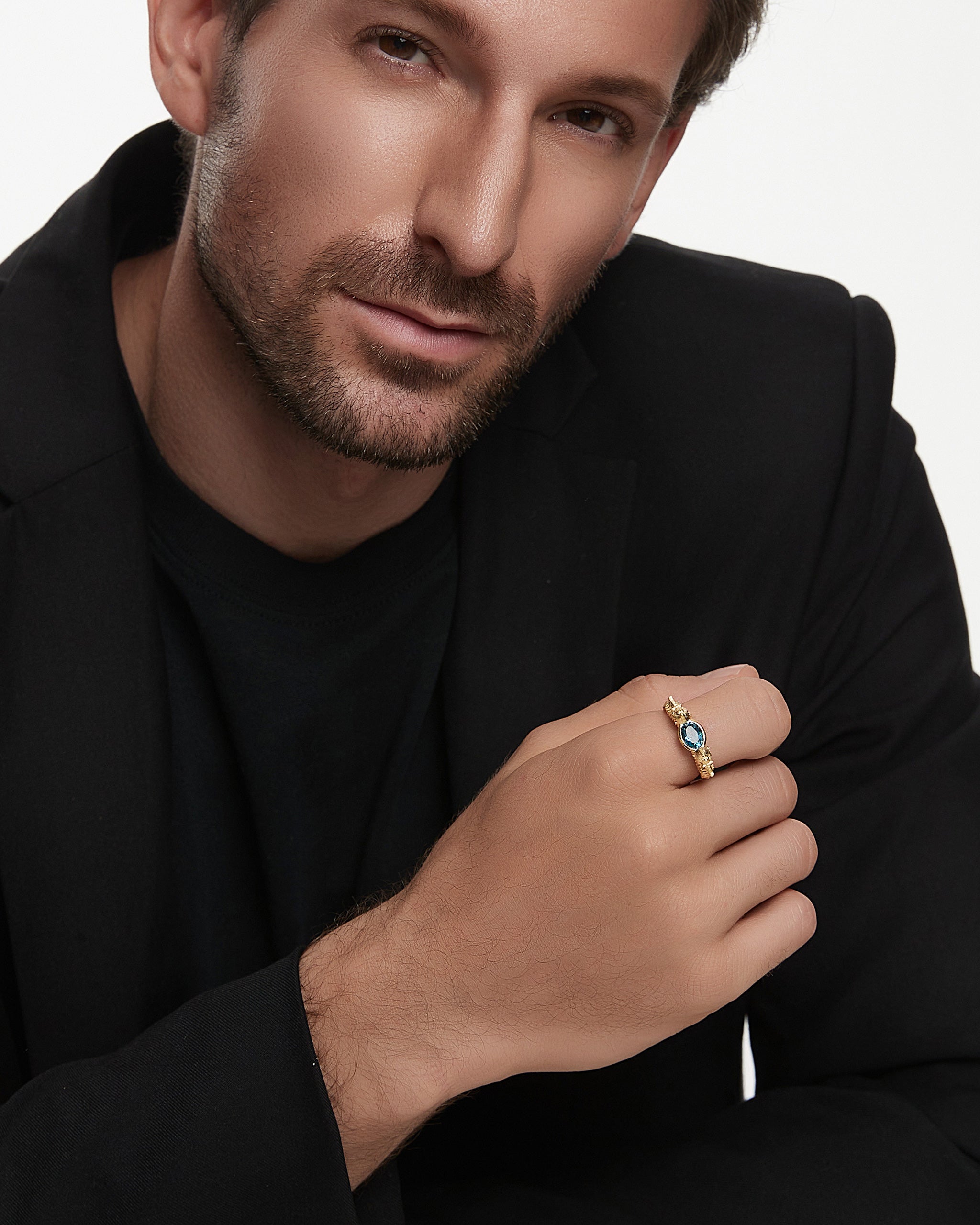 Bague Wild Range En Or Et Agate Noire Avec Diamants