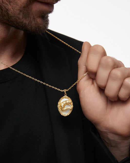 Savanna Spirit Pendant In Gold With Black Agate