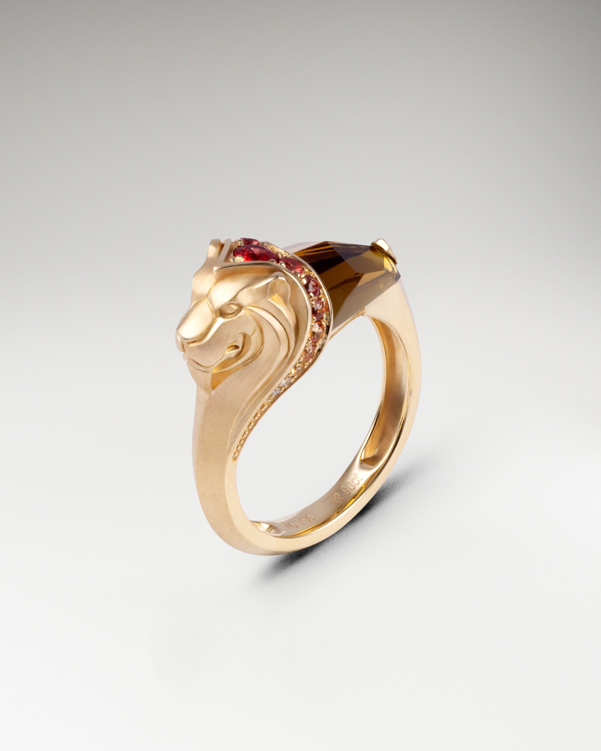 Lion Starlight Ring In Gold With Tourmaline And Diamonds