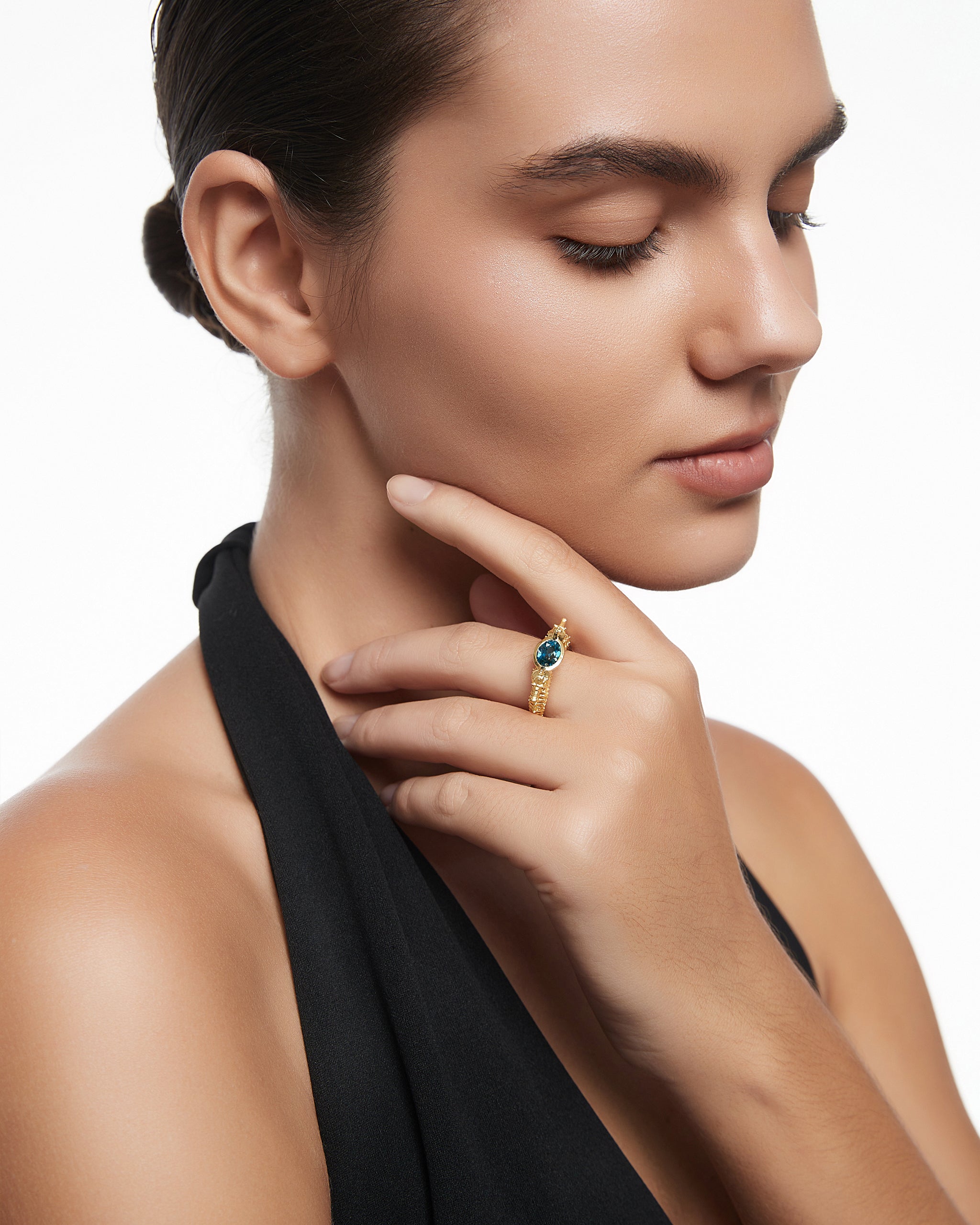 Bague Wild Range En Or Et Agate Noire Avec Diamants