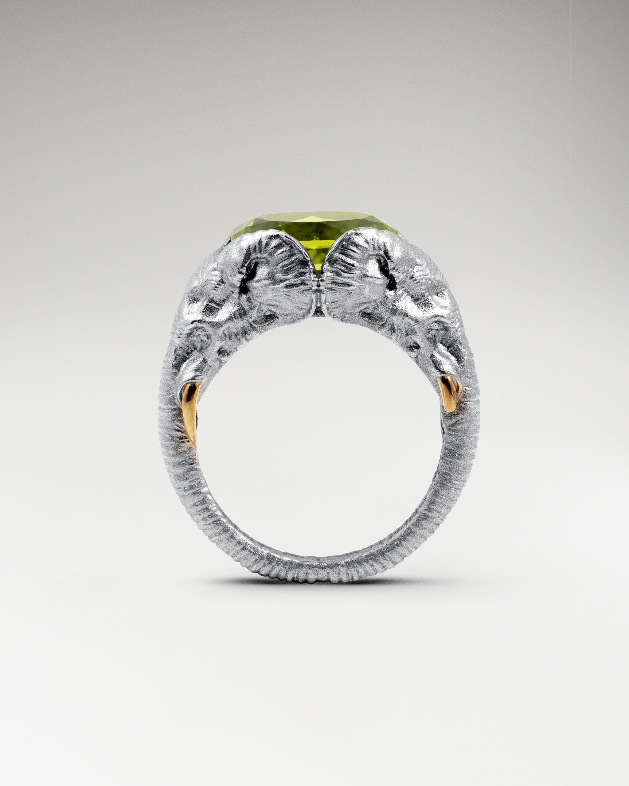 Anillo salvaje en plata de ley y ágata negra con moissanita