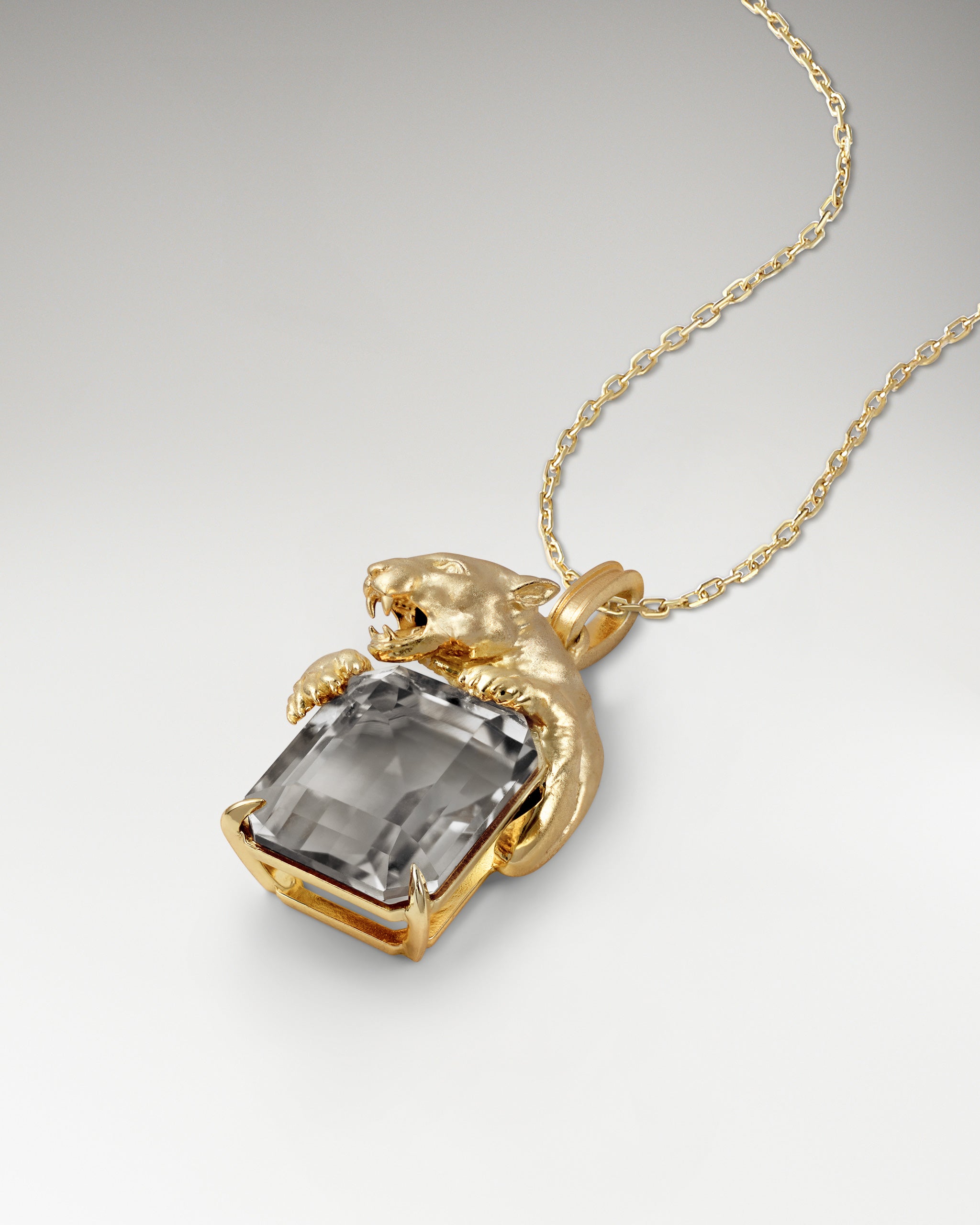 Savanna Sculptural Pendant Necklace In Gold Vermeil