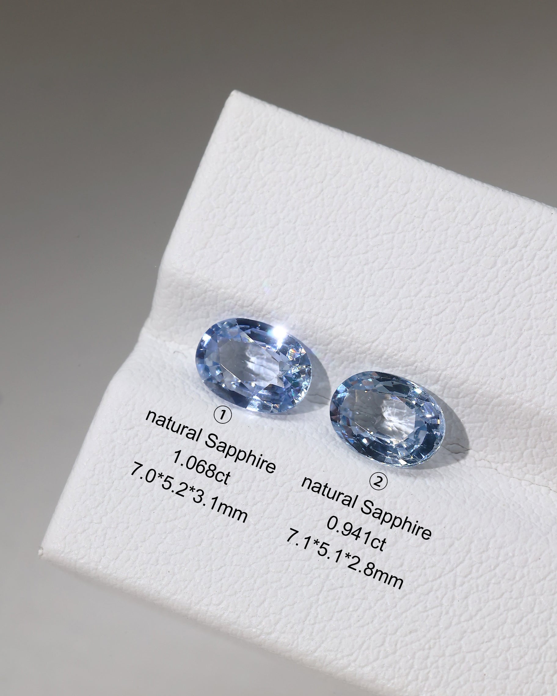 Oval Shape Natural Blue Sapphire - 0.941ct / 1.068ct