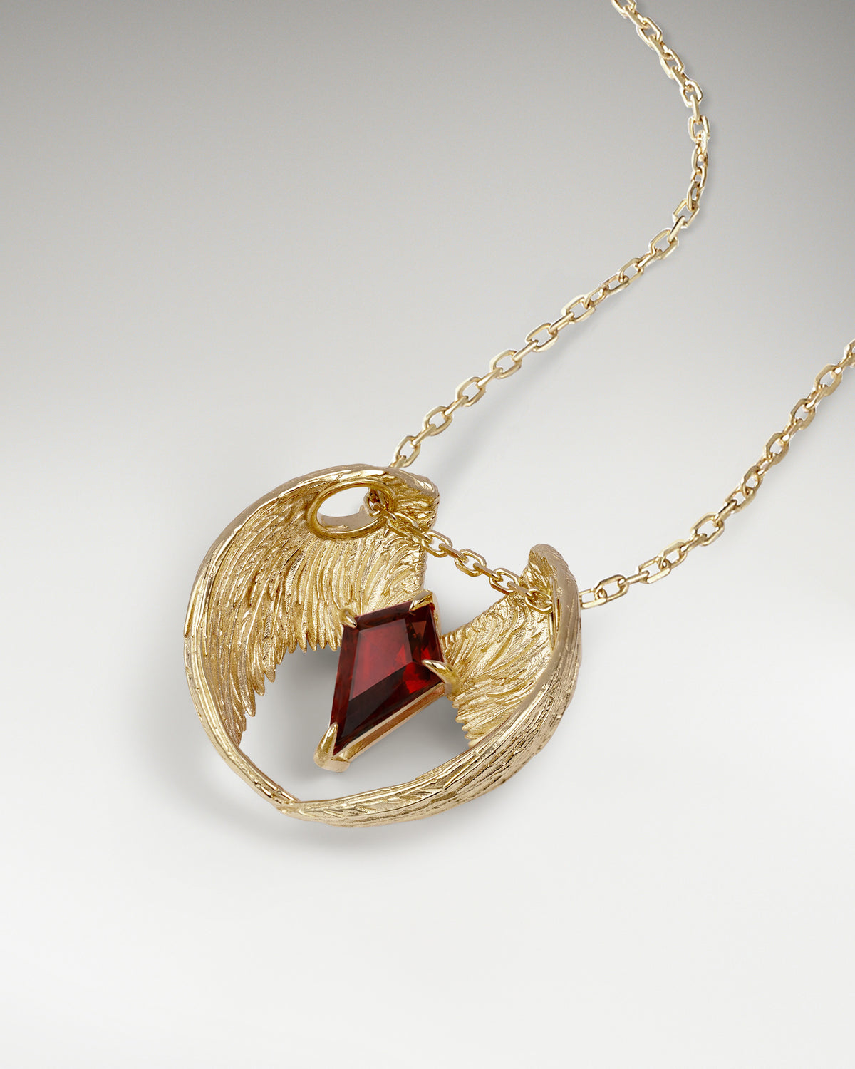 Wings Of Knight Pendant In Sterling Silver With Amethyst