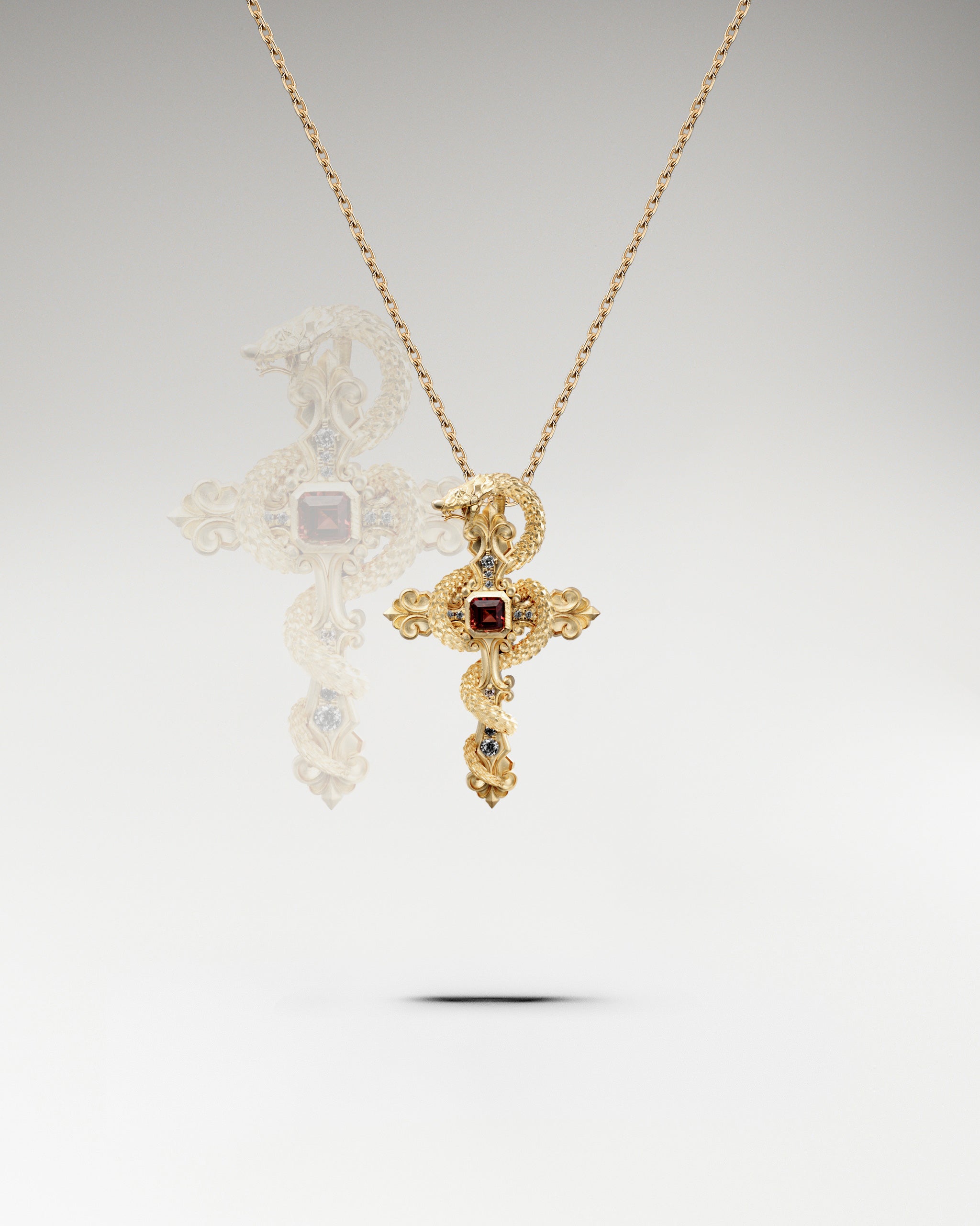 Collana pendente mini Il proibito in argento sterling con granato