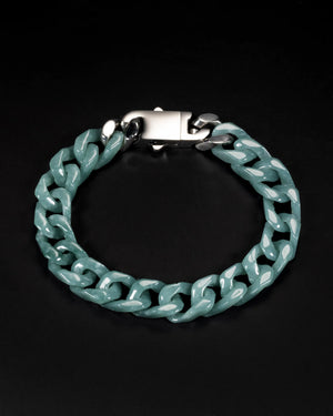 One Piece Cuban Chain In Green Jade