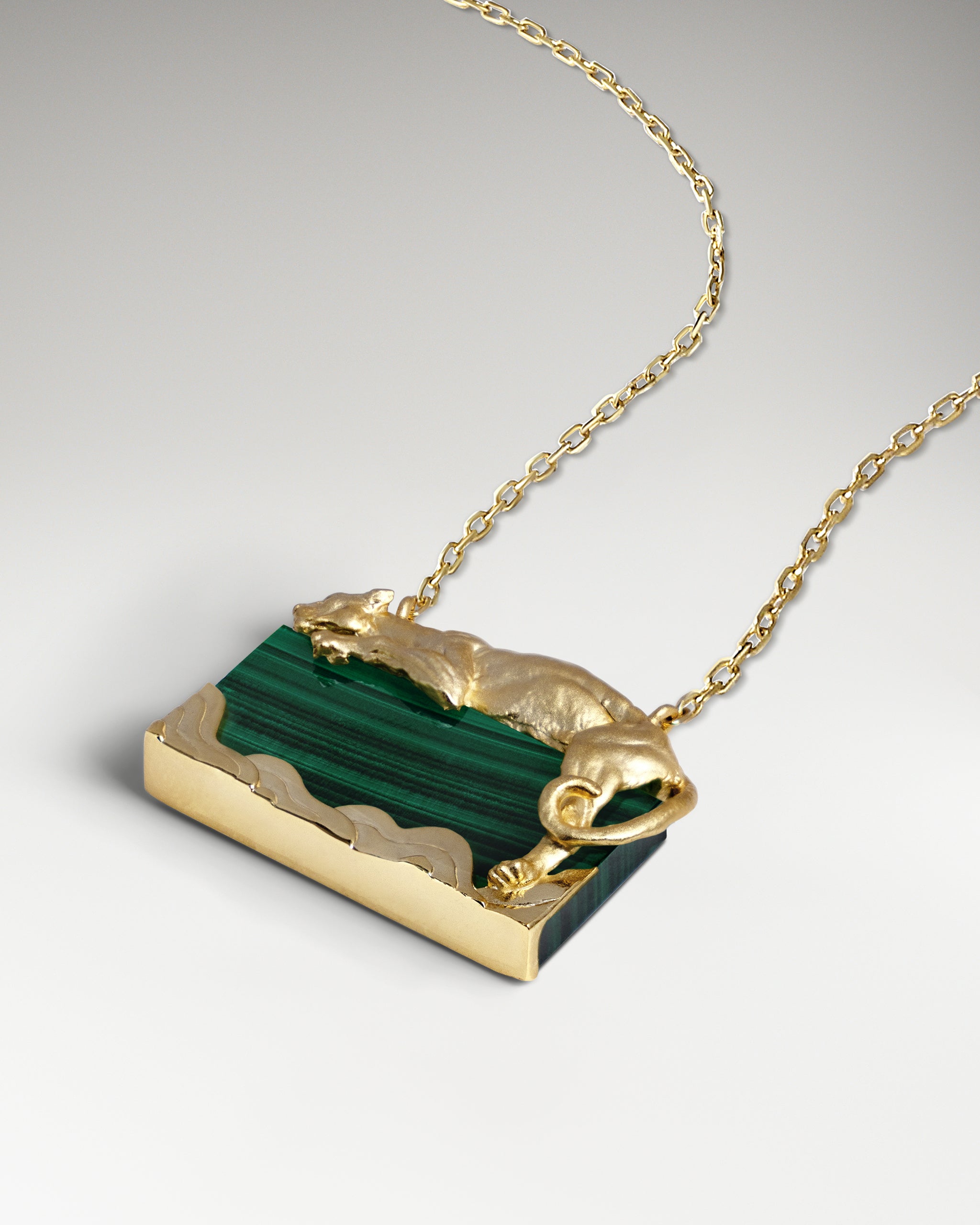Wild Serenity Pendant Necklace In Sterling Silver With Malachite